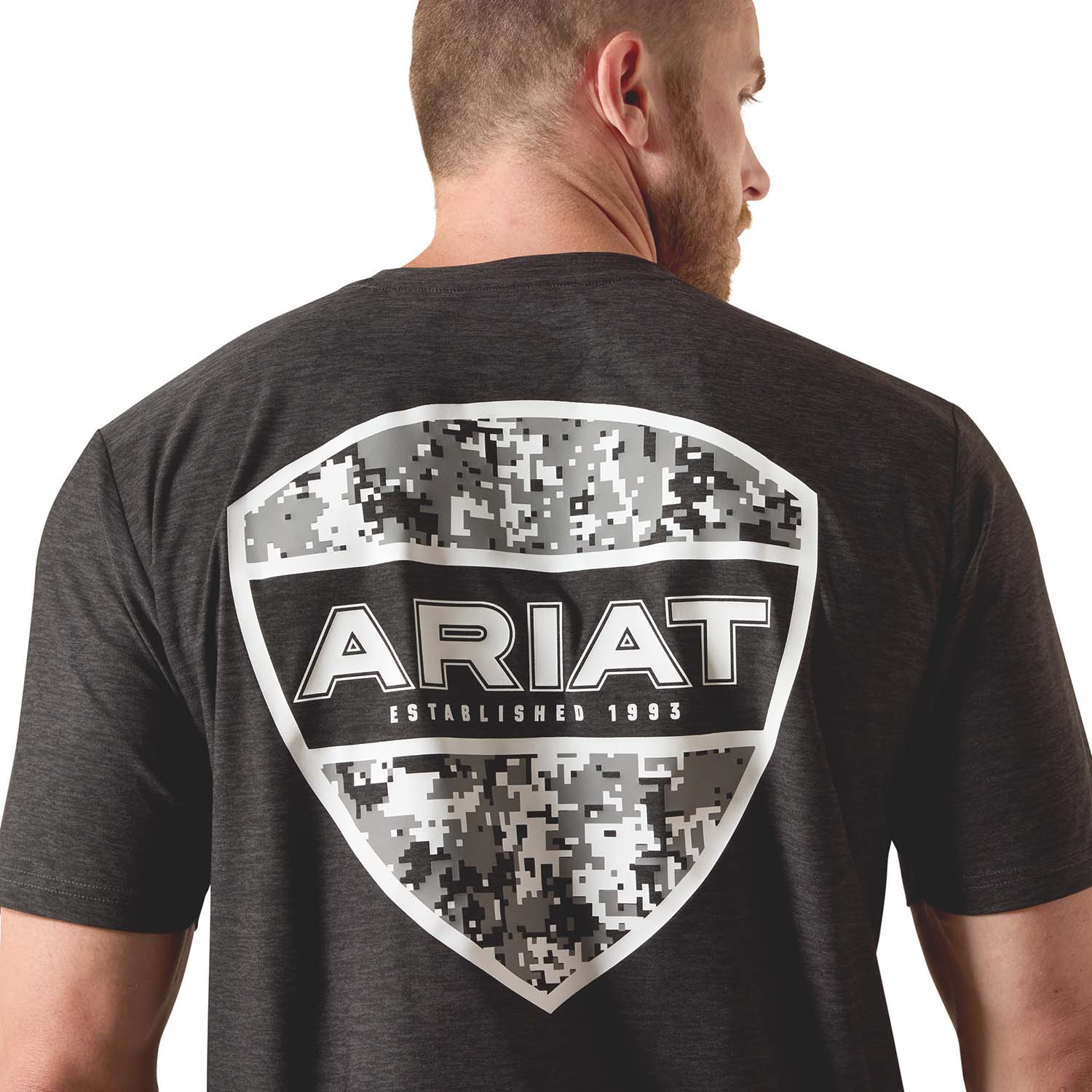 Ariat Mens Short Sleeve Shirt, Digi Shield Western Athletic Tee - Image 2