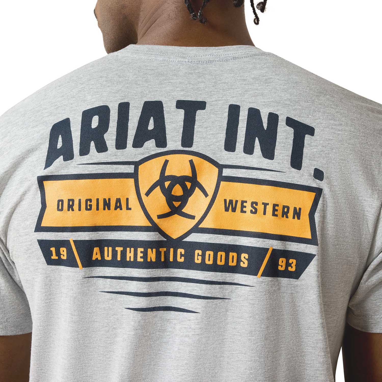 Ariat Mens Short Sleeve Shirt, Banner Badge Western Graphic Tee - Image 2