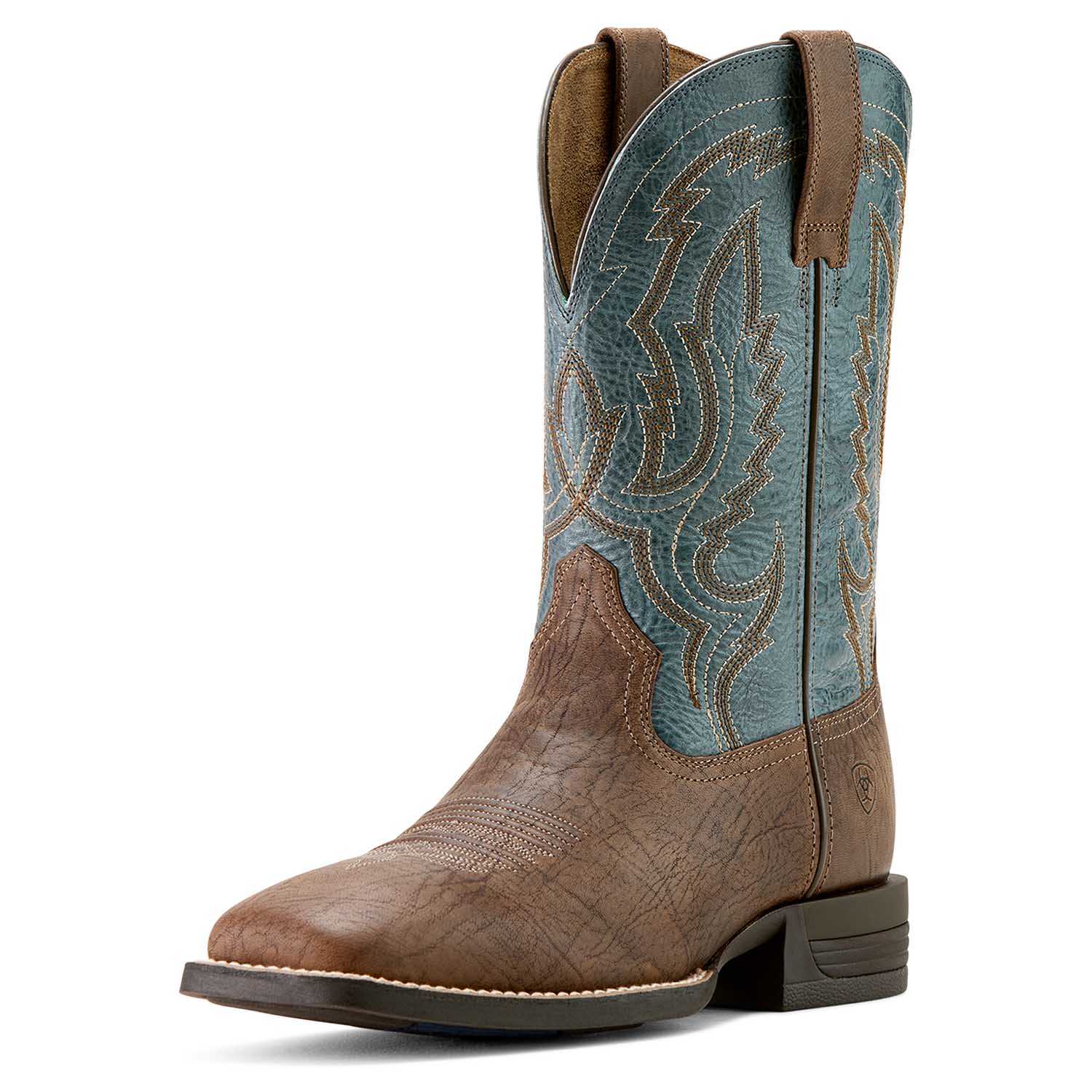 Ariat Mens Steadfast Wide Square Toe Leather Cowboy Boot – Comfortable All-Day Western Work Boot - Image 3