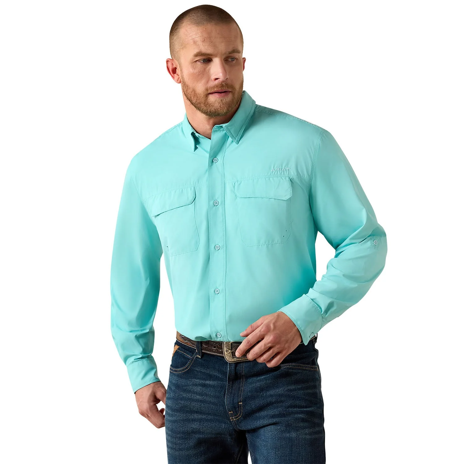 Ariat Men's VentTek Outbound Classic Fit Long Sleeve Shirt - Image 1
