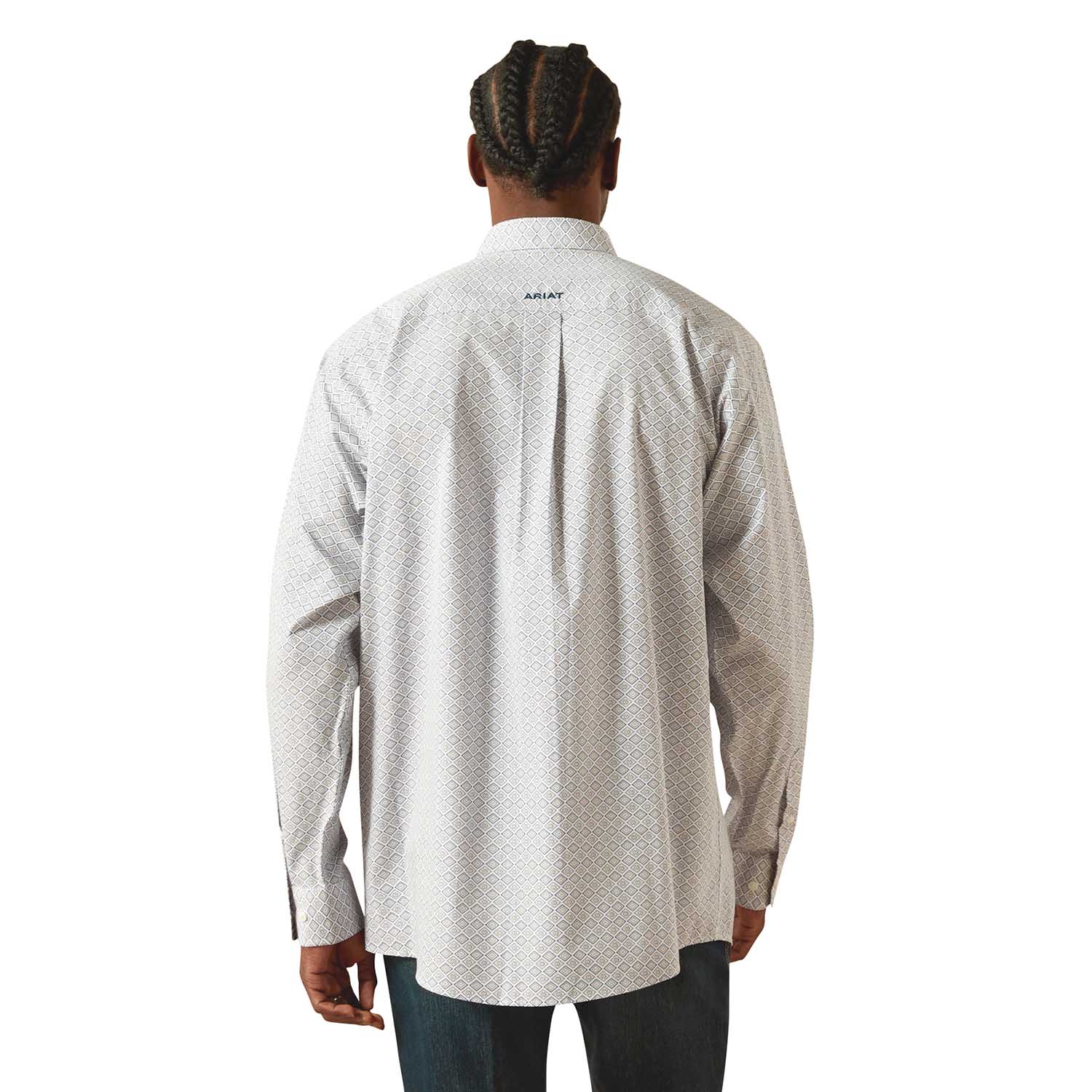 Ariat Mens Wrinkle Free "Declan" Classic Fit Long Sleeve Shirt – Iron-Free Button-Front Shirt - Image 2