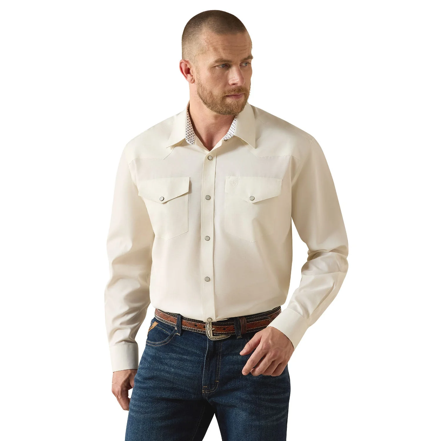Ariat Men's Wrinkle Free Long Sleeve Snap Shirt – Classic Western Style - Image 1