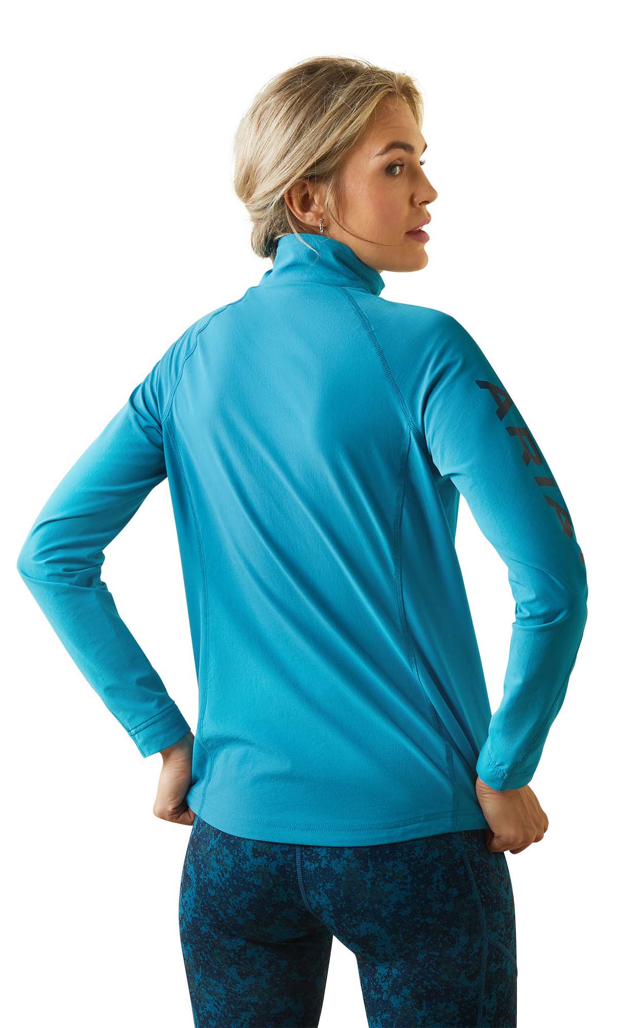 Ariat Women's Agile Softshell Jacket, Mosaic Blue - Image 2