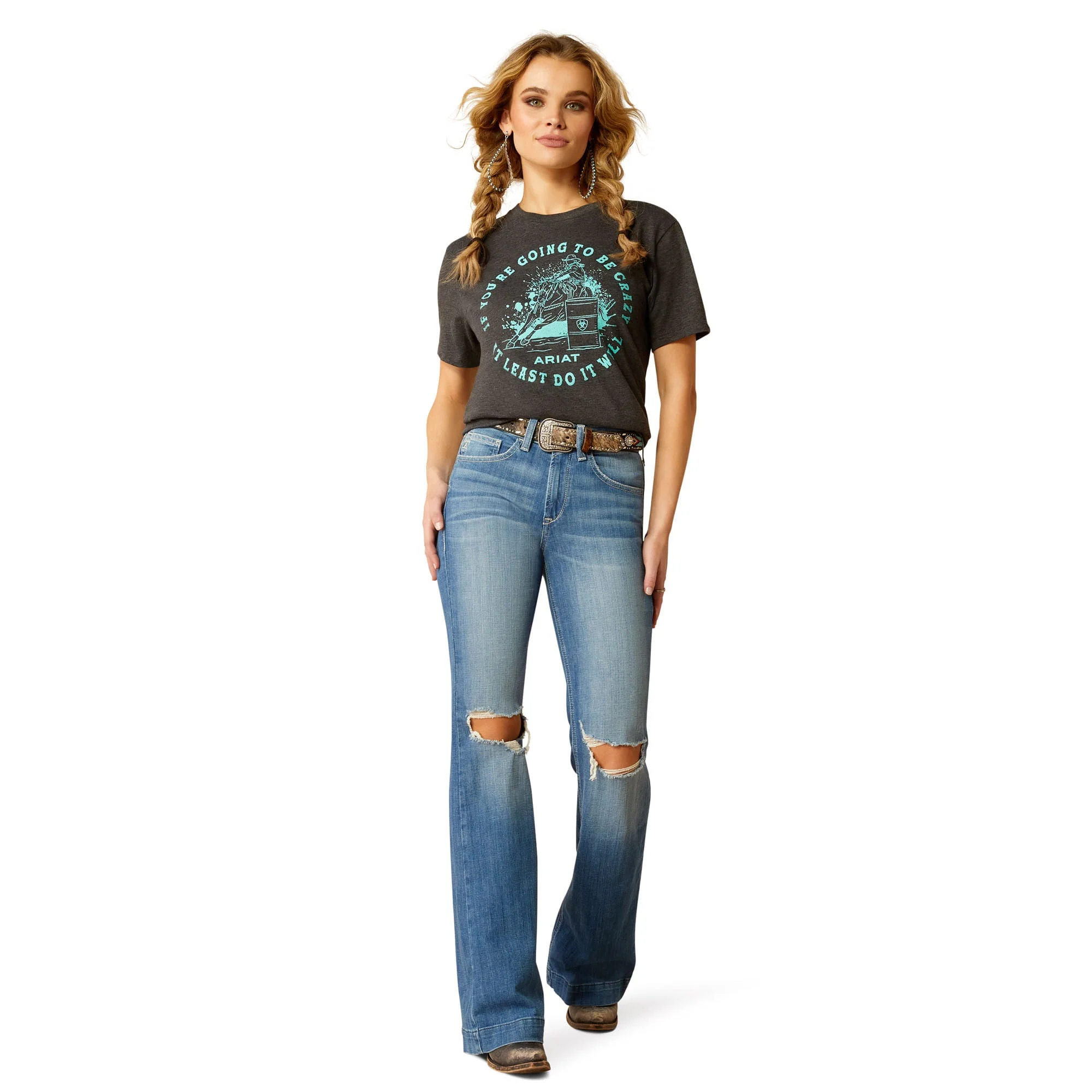 Ariat Women's Barrel Beauty Shortsleeve Shirt - Image 2