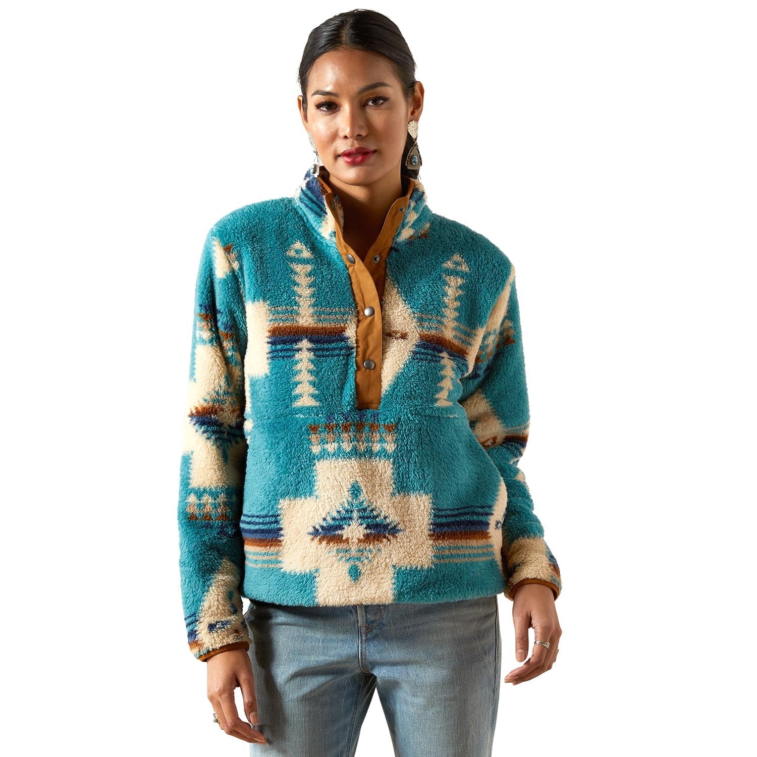 Ariat Womens Berber Snap Front Sweatshirt - Image 1