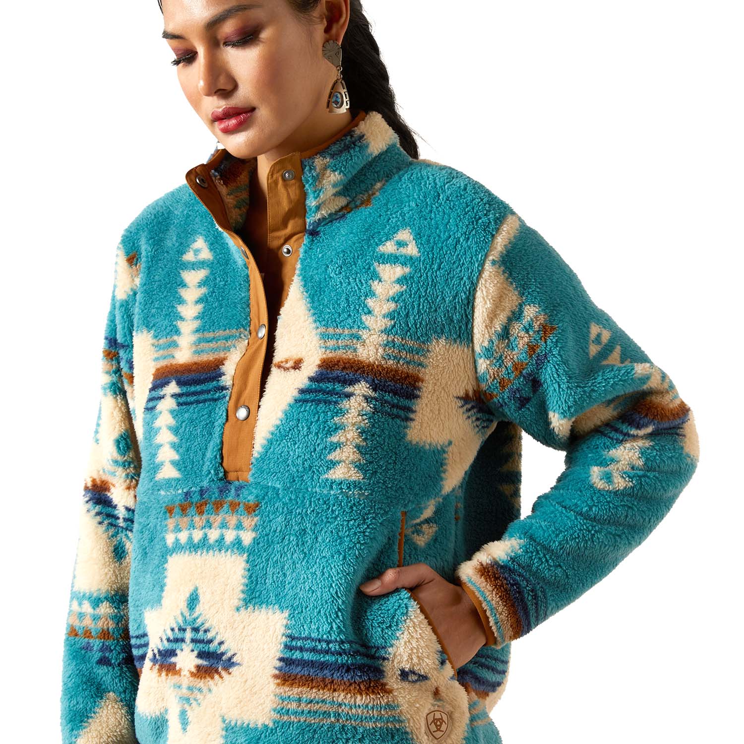 Ariat Womens Berber Snap Front Sweatshirt - Image 3