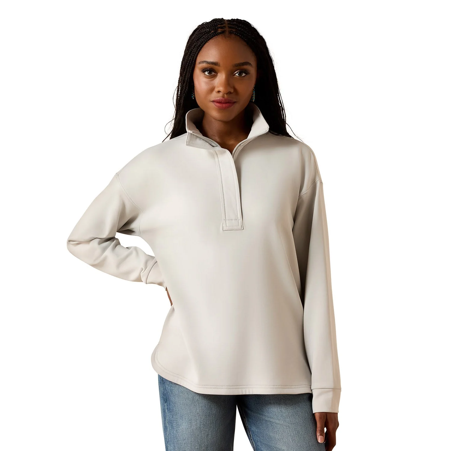 Ariat Women's Breeze Logo 1/2 Zip Fleece Sweatshirt - Image 1