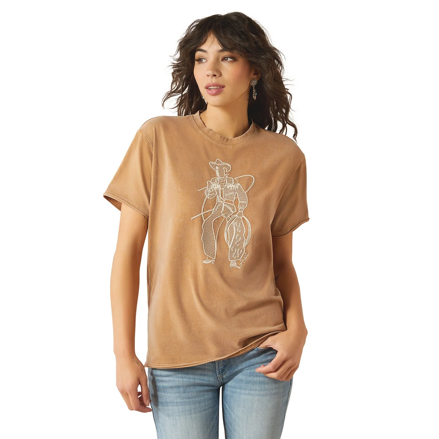Ariat Womens Buckaroo Embroidered T-Shirt - Image 1