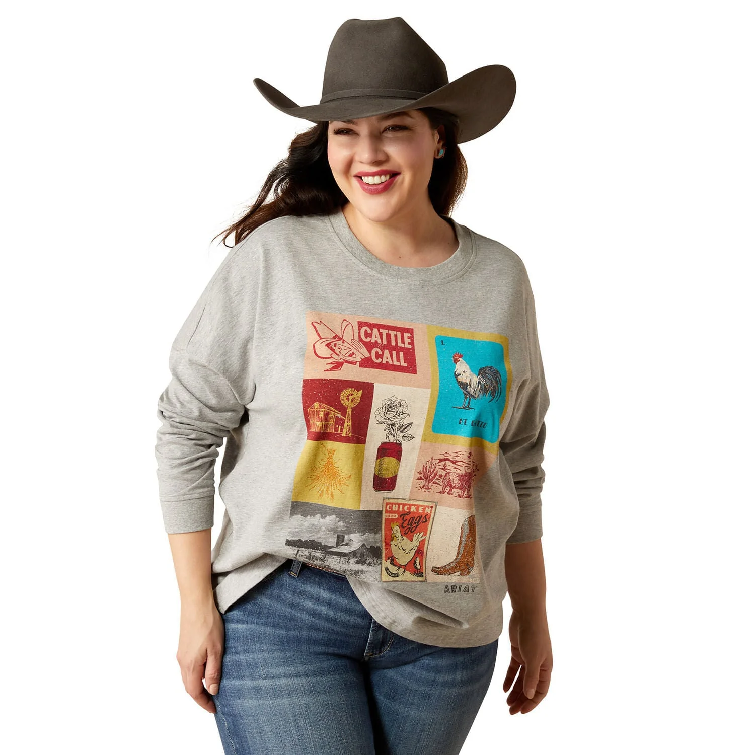 Ariat Women’s Cattle Call Oversized Long Sleeve Shirt