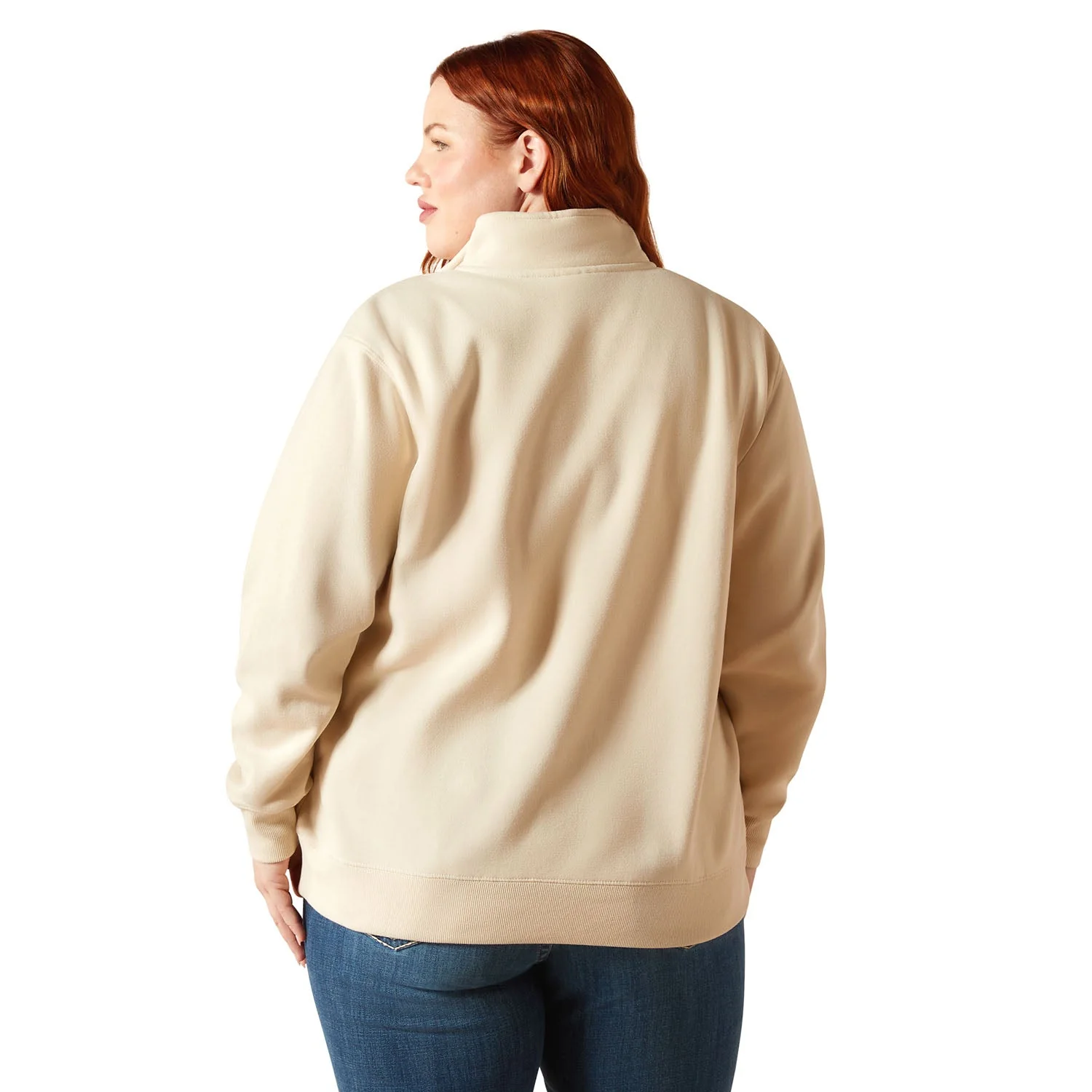 Ariat Women's "Denim & Supply" 1/2 Zip Sweatshirt – Midweight Fleece Casual Pullover - Image 2