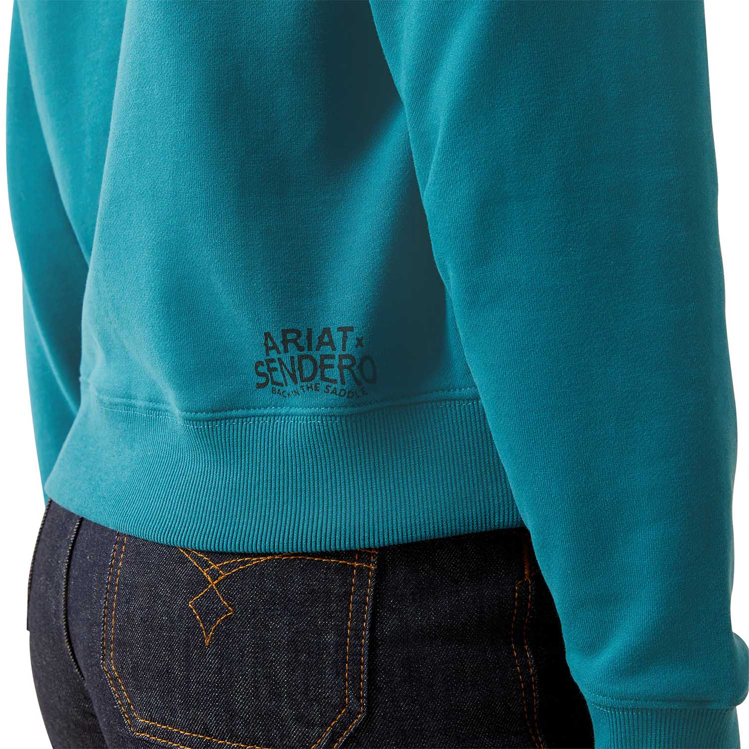 Ariat Women's Essential Sendero "West is Best" Graphic Sweatshirt – Cozy Western Fleece Crewneck - Image 2