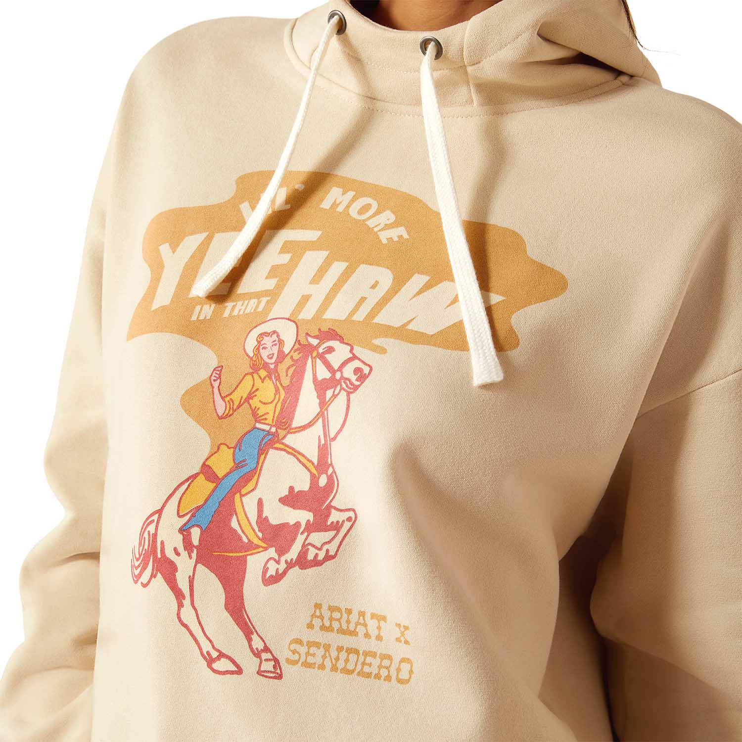 Ariat Women's Essential Sendero "Yeehaw" Oversized Graphic Hoodie – Casual Texas-Inspired Pullover - Image 3
