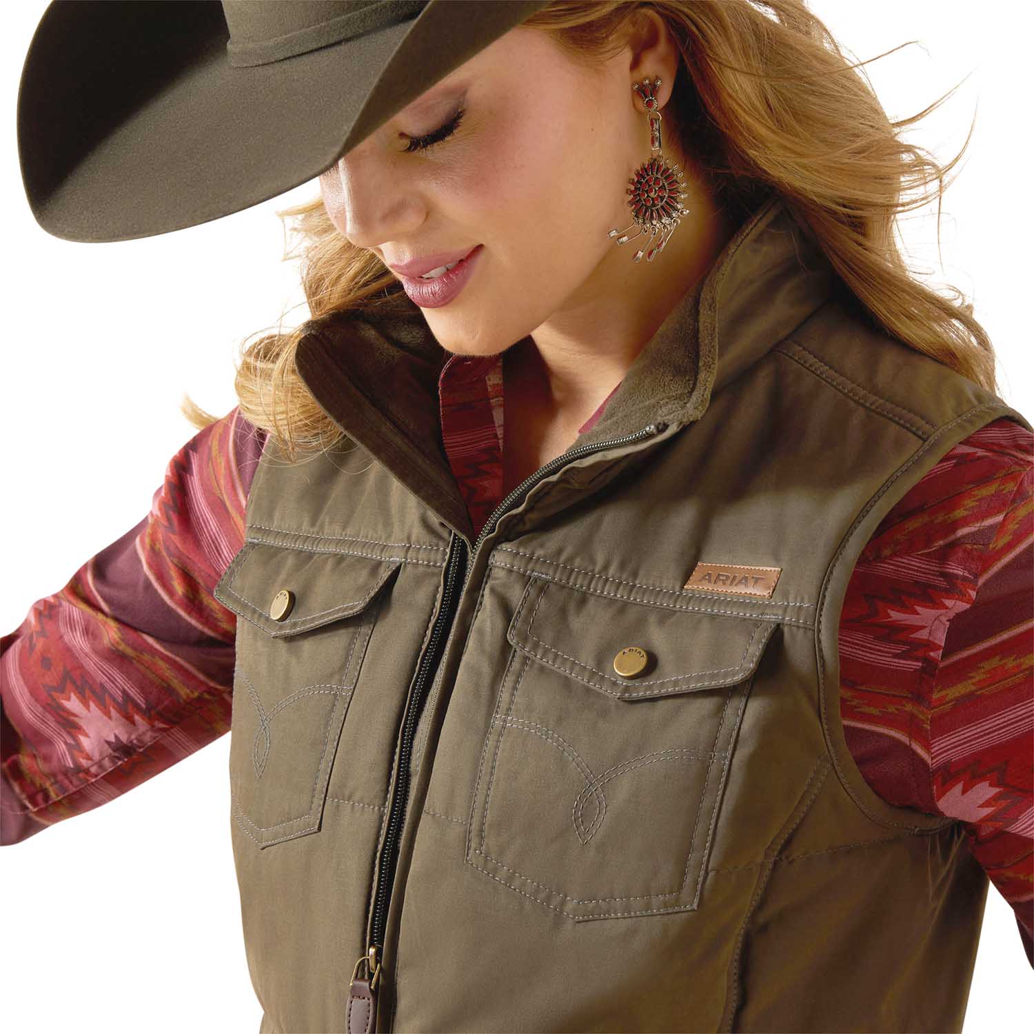 Ariat Womens Grizzly Quilted Vest – Lightweight Insulated Outdoor Vest - Image 3