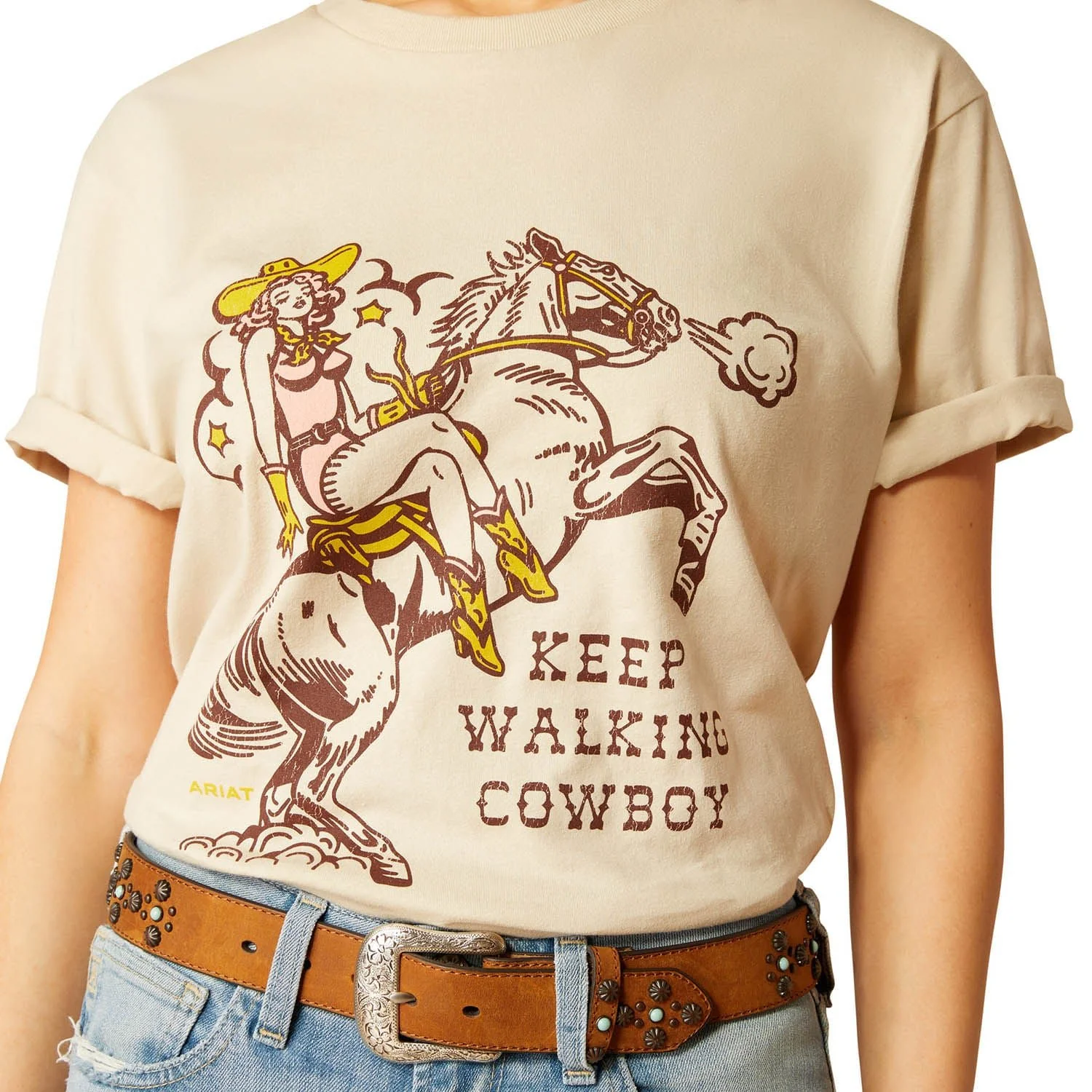 Ariat Women's Keep Walkin' Cowboy Shortsleeve Shirt - Image 3