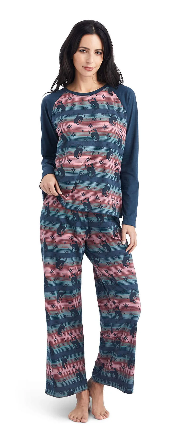 Ariat Women's Pajama Set, Bucking Serape - Image 1
