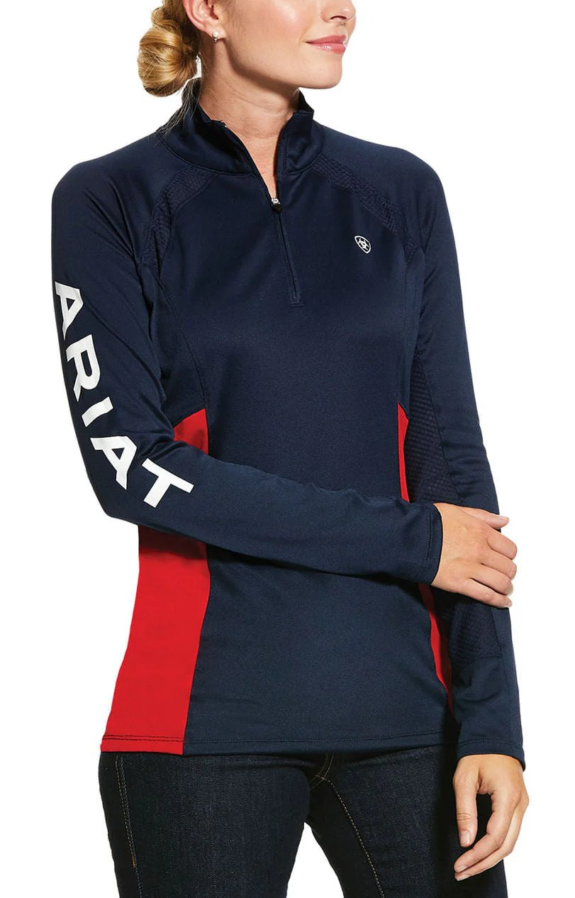 Ariat Women's Sunstopper Team 2.0 1/4 Zip Baselayer - Image 2