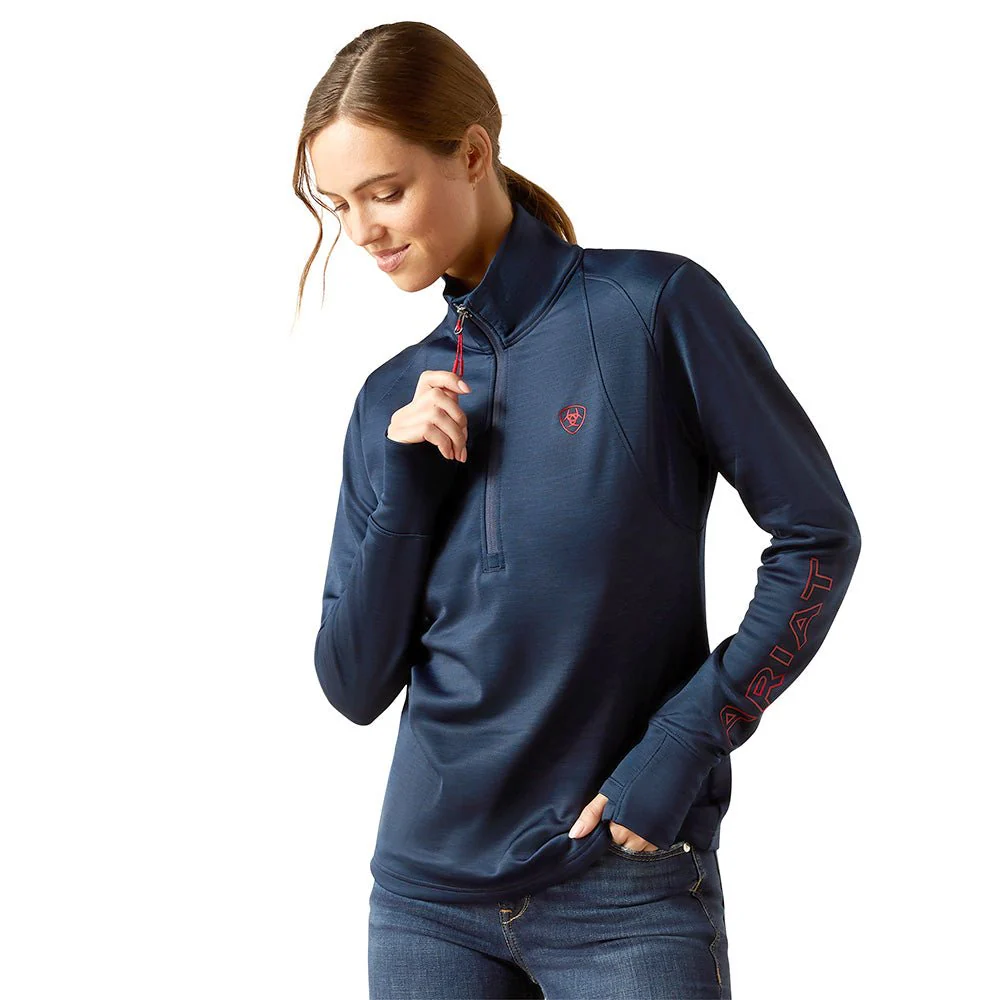 Ariat Womens Team EQ 1/4 Zip Pullover – Lightweight Fleece Riding Pullover - Image 1