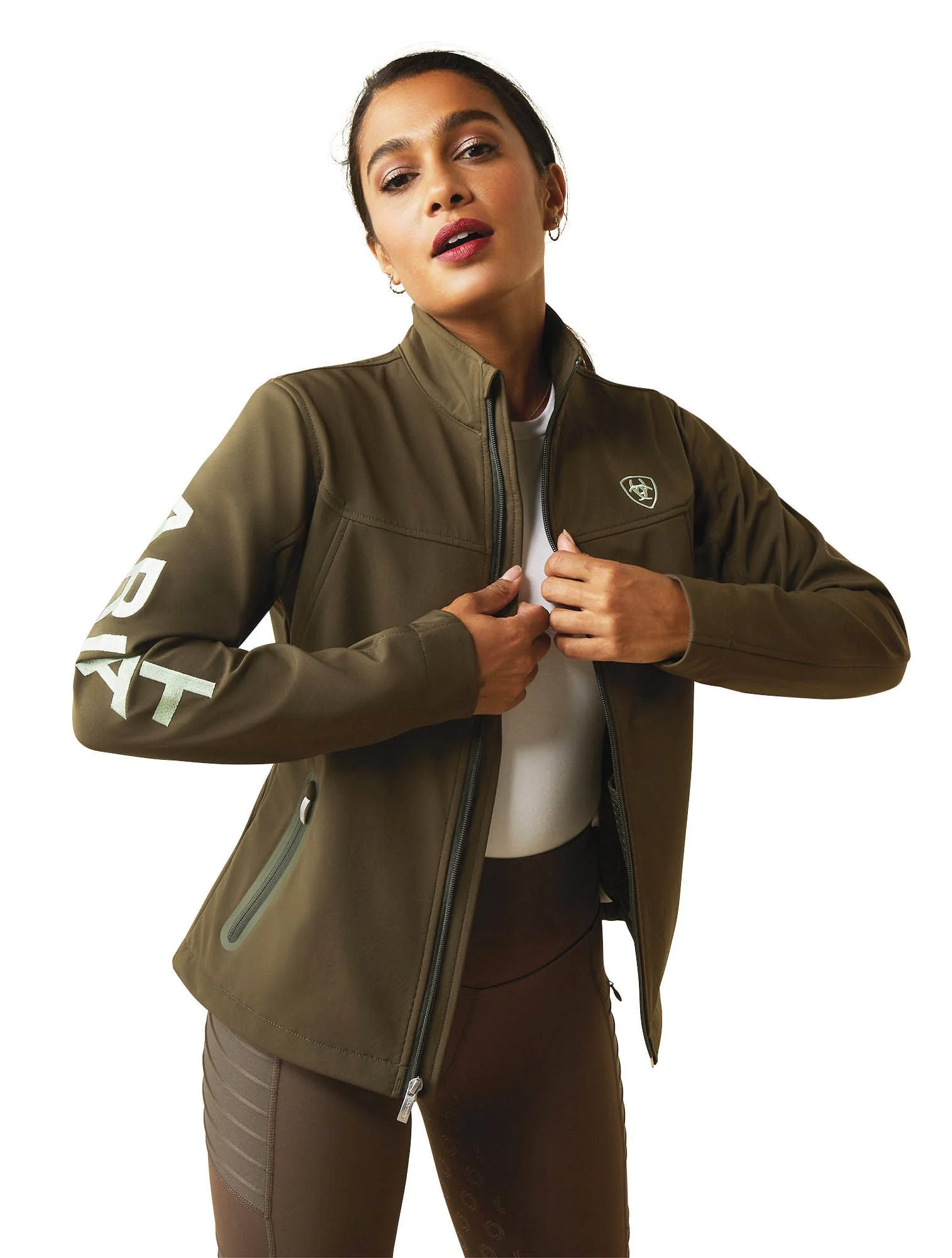 Ariat Women's Team Softshell Jacket, Relic - Image 1