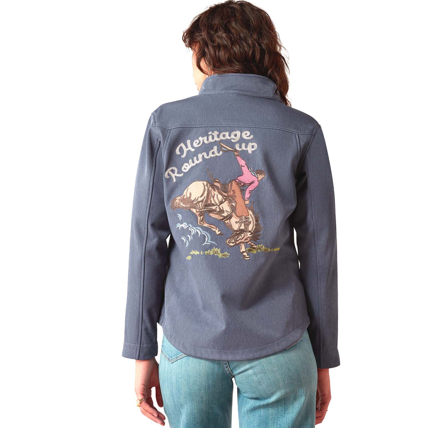 Ariat Women's Western Heritage Round Up Team Softshell Jacket - Image 2