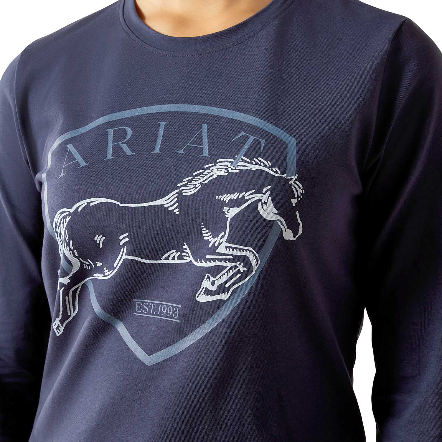 Ariat Youth Liberty Jump Long Sleeve Equestrian Shirt – Organic Cotton, Comfortable Riding Tee for Kids - Image 2