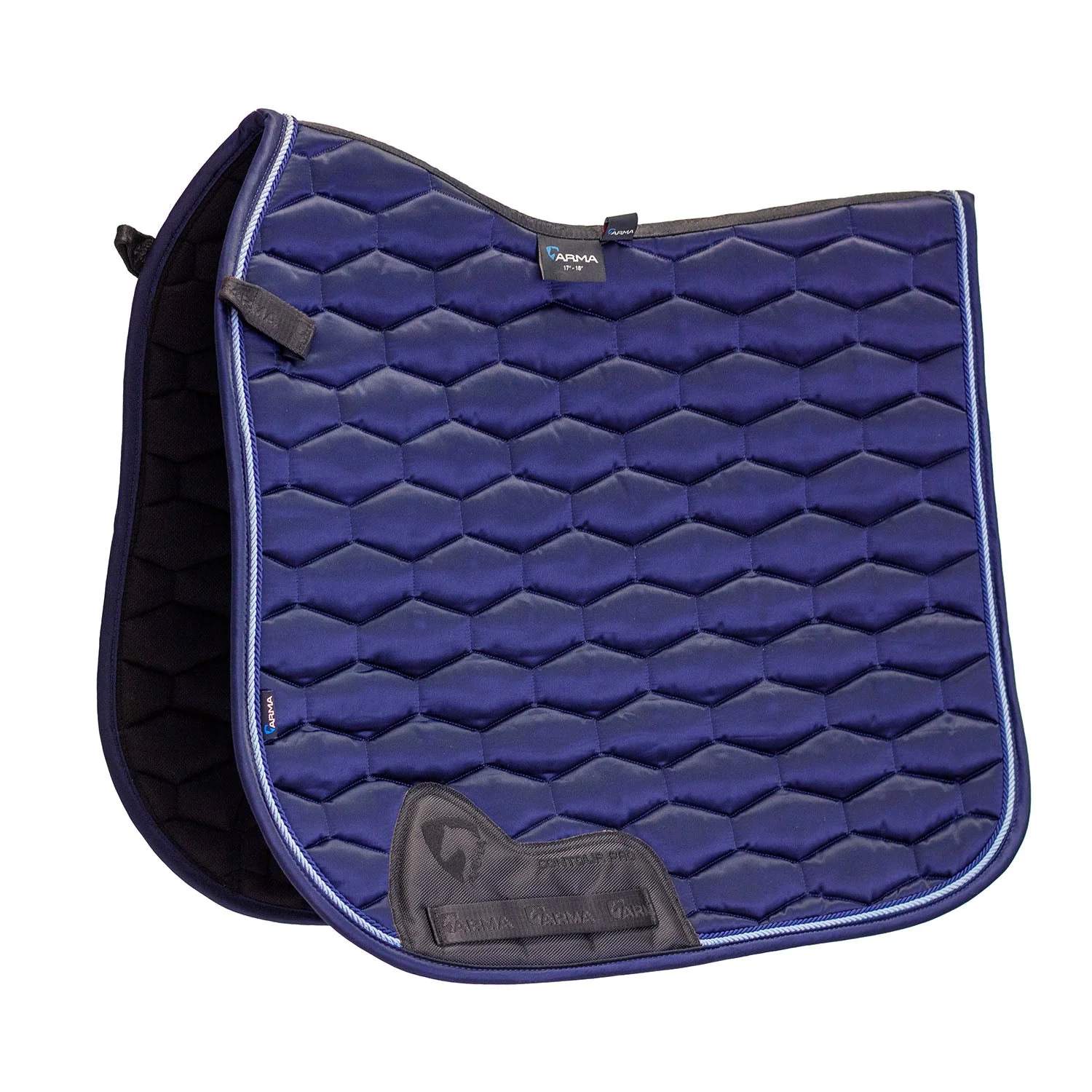 Arma Satin Dressage Saddle Pad for Horses – English Riding, Contoured Spine, Satin Finish - Image 2