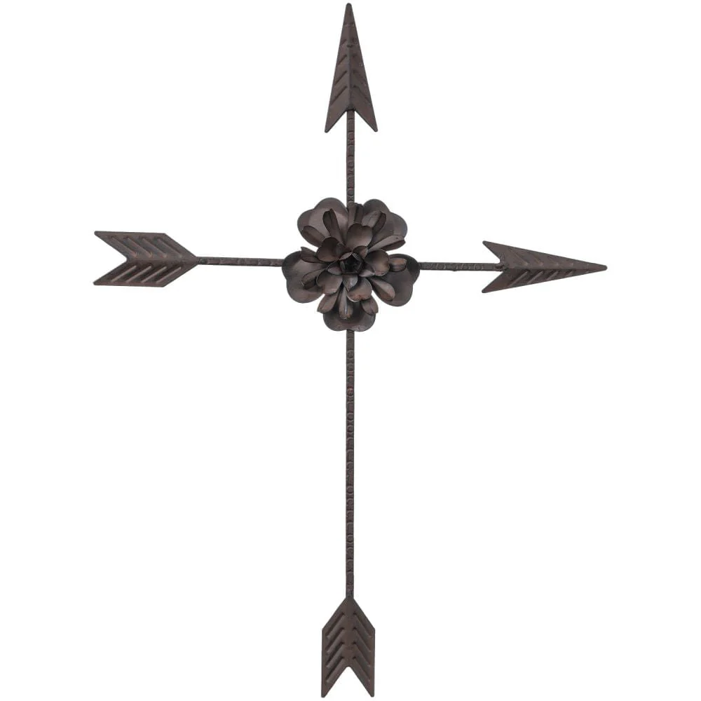 Arrow Cross with Flower Wall Hanging