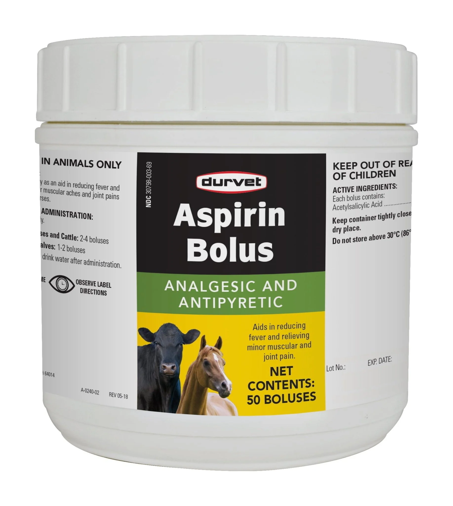 Aspirin Bolus, 240 Grain, 50 ct - Image 1