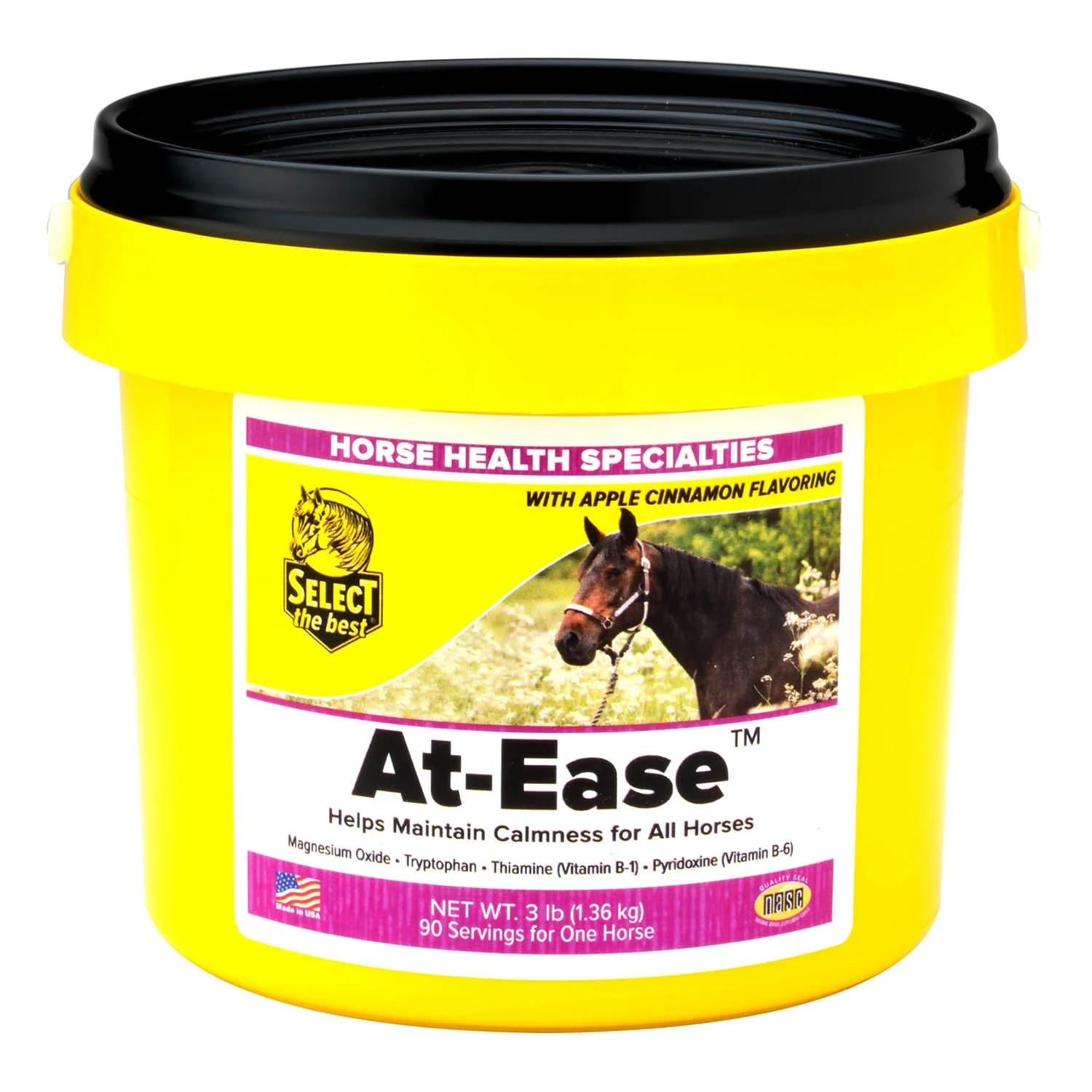 At-Ease Calming Powder Supplement for Horses – Natural Equine Calmer with Magnesium, Thiamine & Tryptophan - Image 1