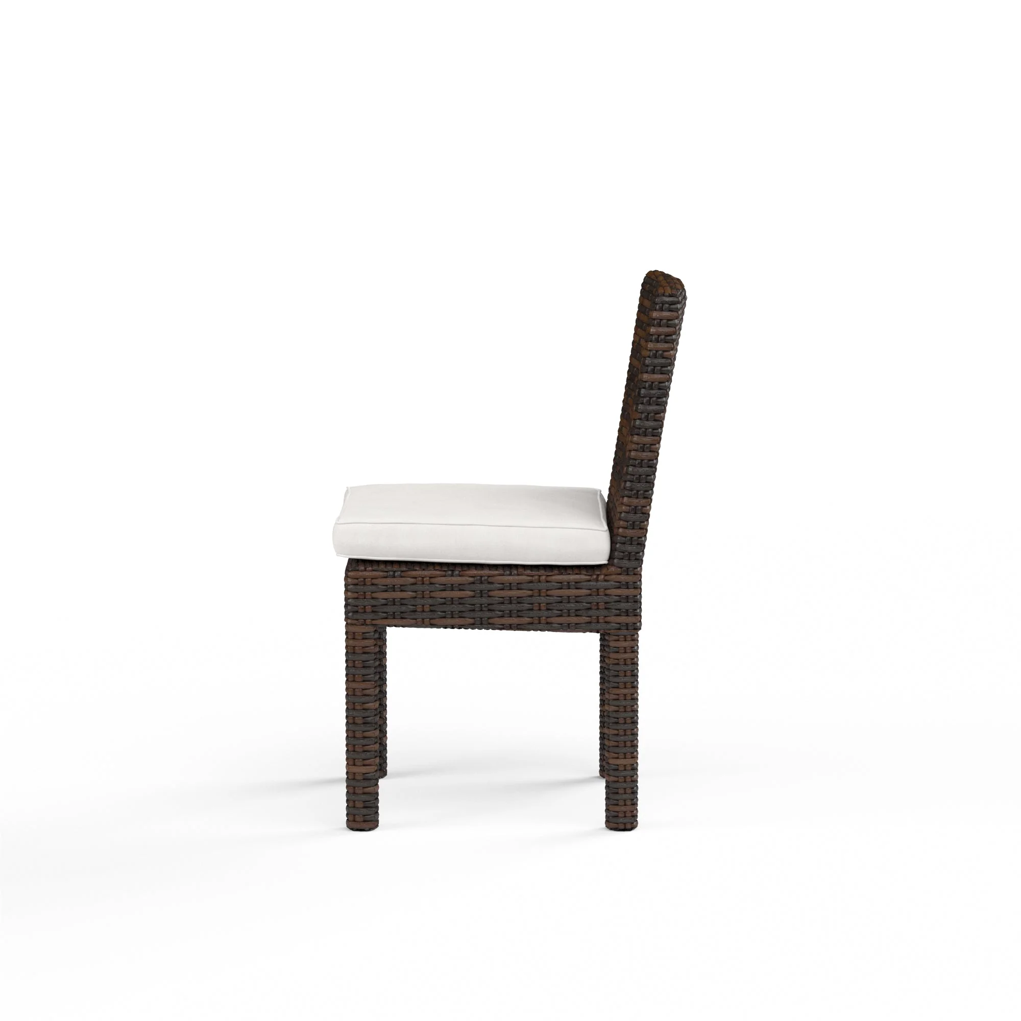 Montecito Armless Dining Chair in Canvas Flax w/ Self Welt - Image 3