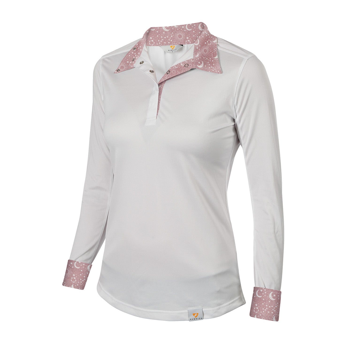 Aubrion Girl's Equestrian Style Long Sleeve Show Shirt - Image 3