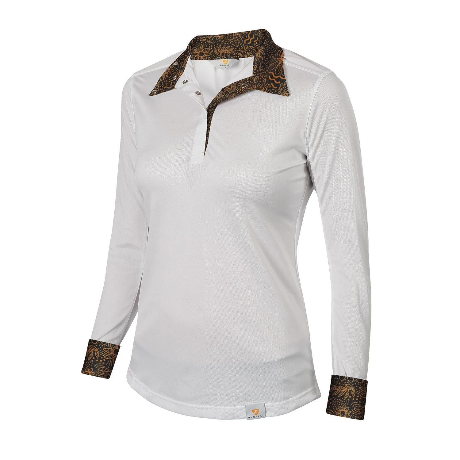Aubrion Ladies Equestrian Style Long Sleeve Show Shirt - Image 3