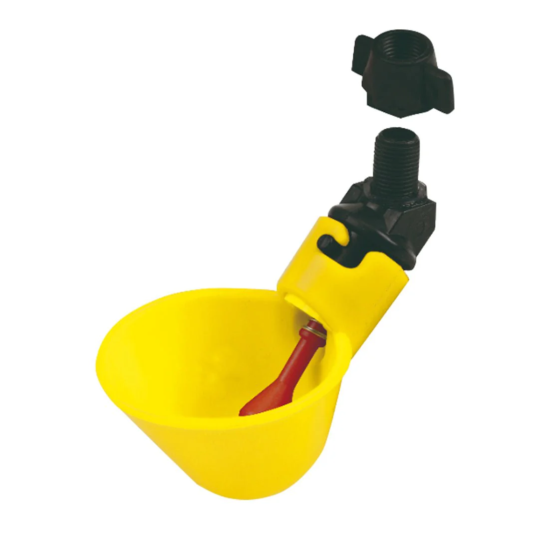 Auto-Fill Poultry Drinking Cup with Connector – Eco-Friendly - Image 1