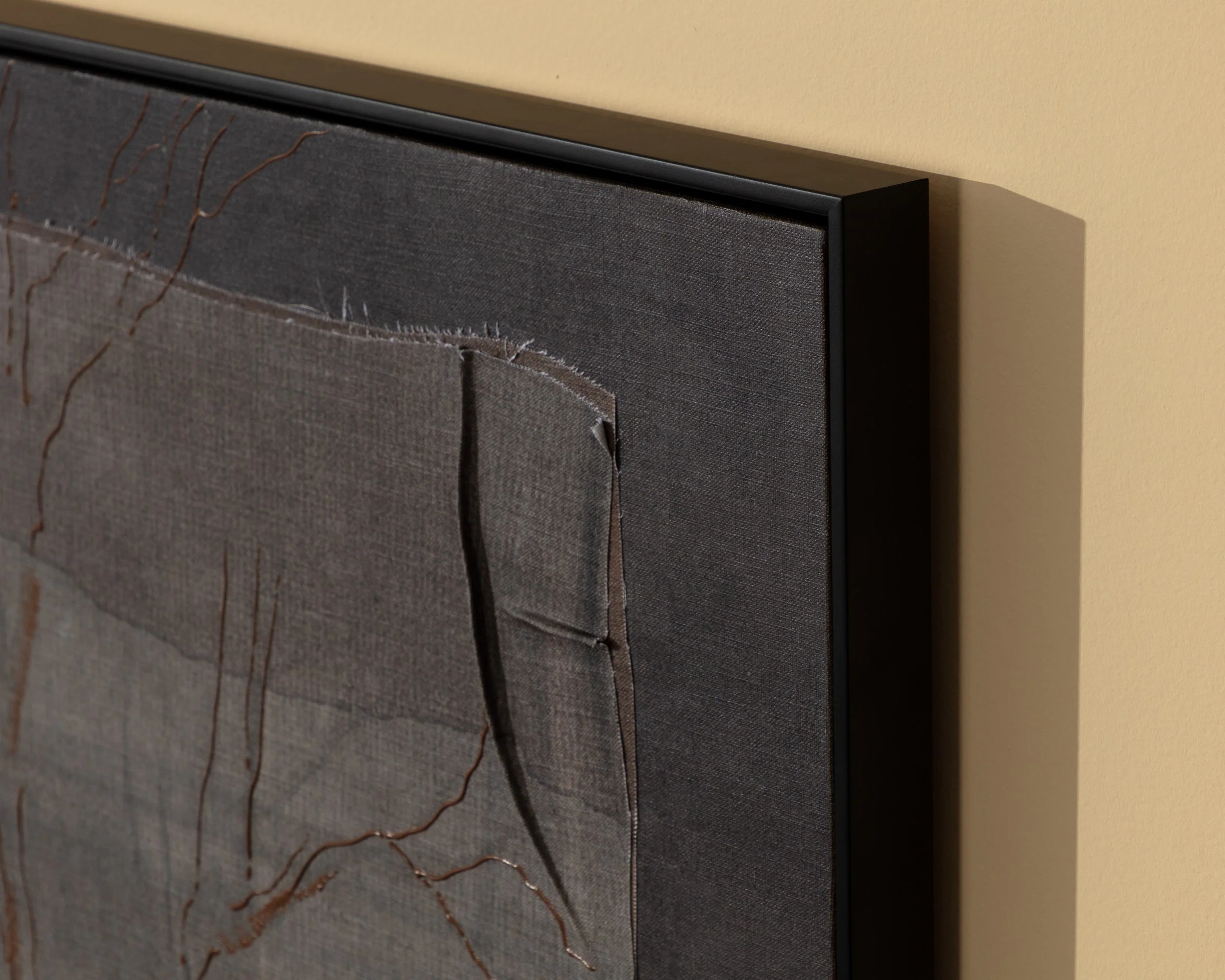 Enchanted Forest - 60" X 40" - Black Floater Frame - Brown - Image 3
