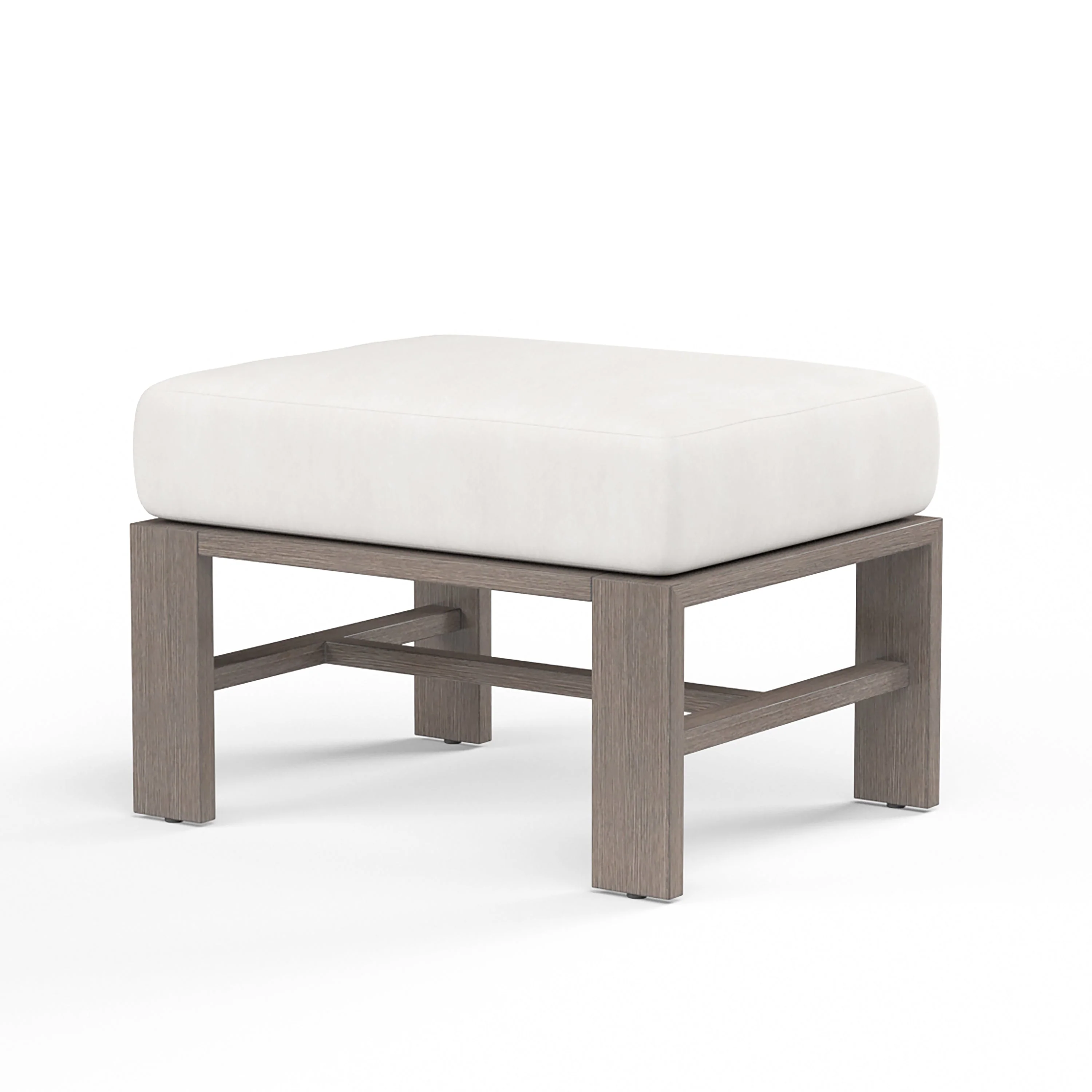 Laguna Ottoman in Canvas Flax, No Welt - Image 2