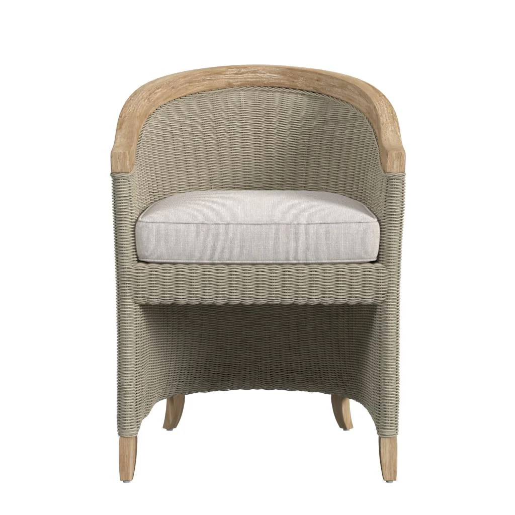 Cambria Dining Chair in Canvas Canvas w/ Self Welt - Image 2