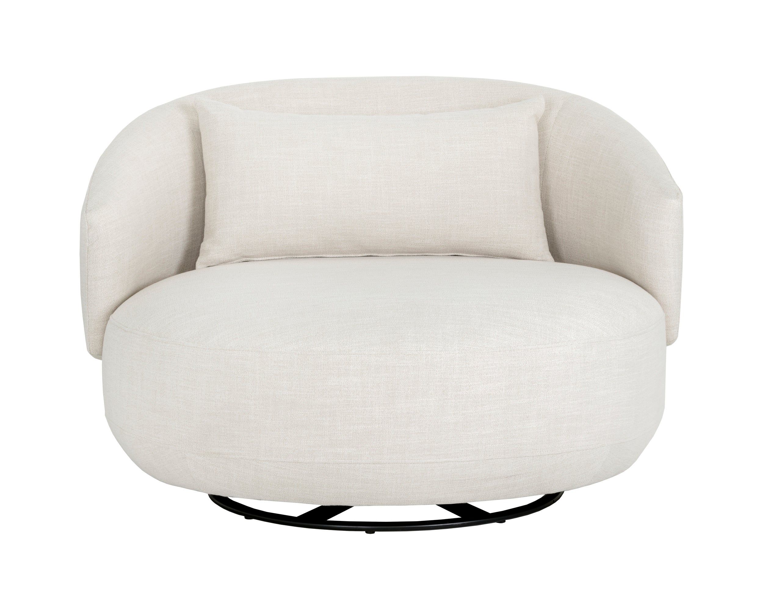 Walsh Swivel Lounge Chair - Effie Linen - Image 2