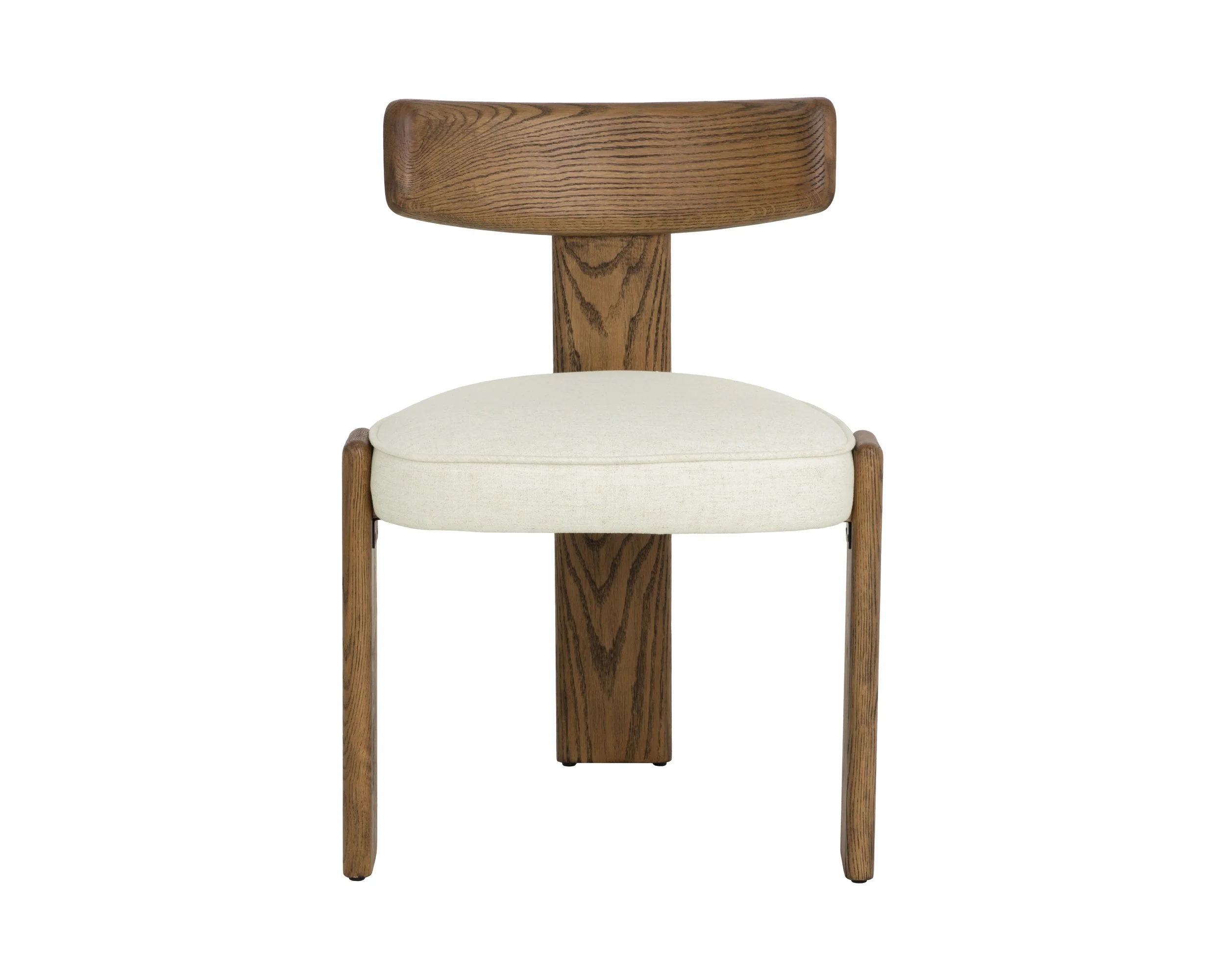 Horton Dining Chair - Warm Brown - Geralt Linen - Image 2