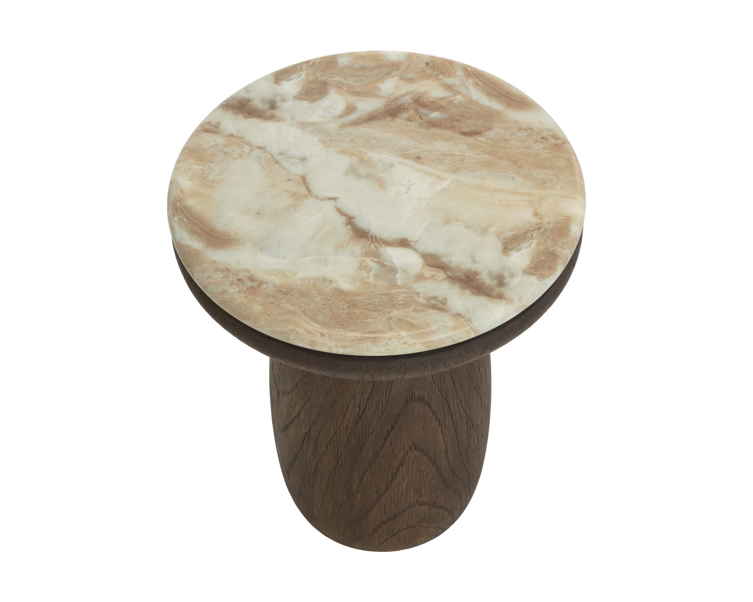 Orula End Table - Marble Look - Macchiato - Image 3