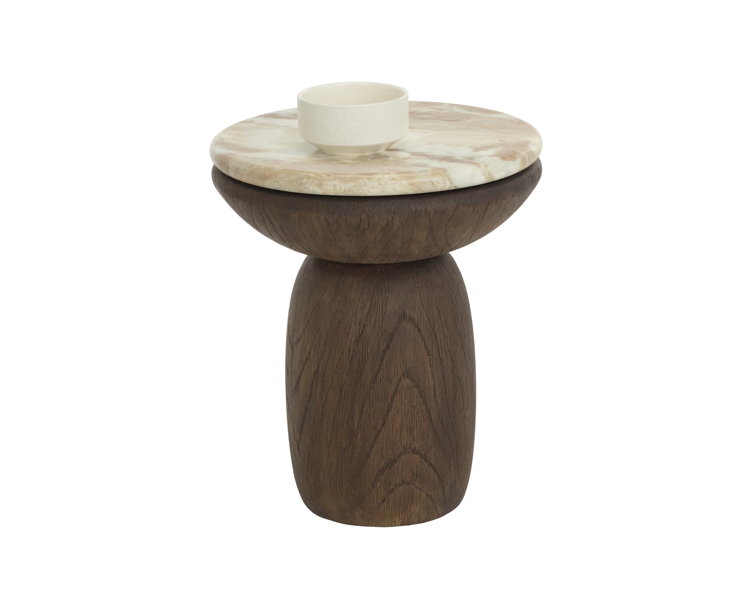 Orula End Table – Marble Look – Macchiato