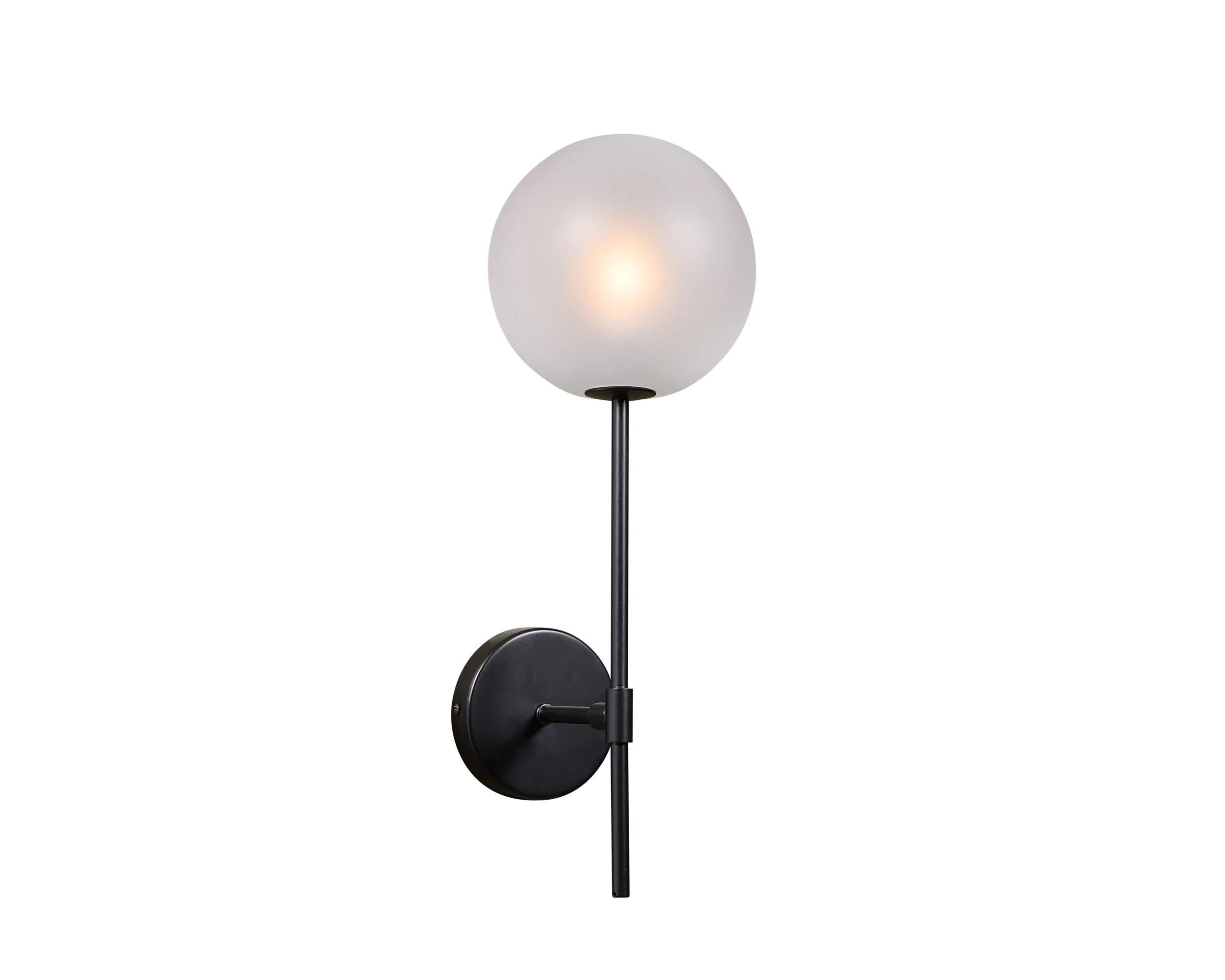 Izora Sconce - Black - Frosted - Image 3