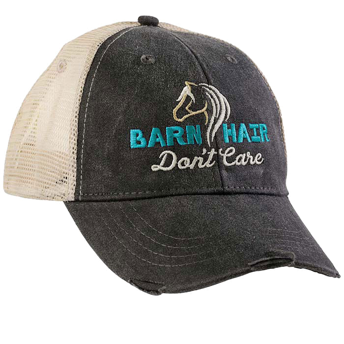 Barn Hair Don’t Care Mesh Back Cap, Black/Teal
