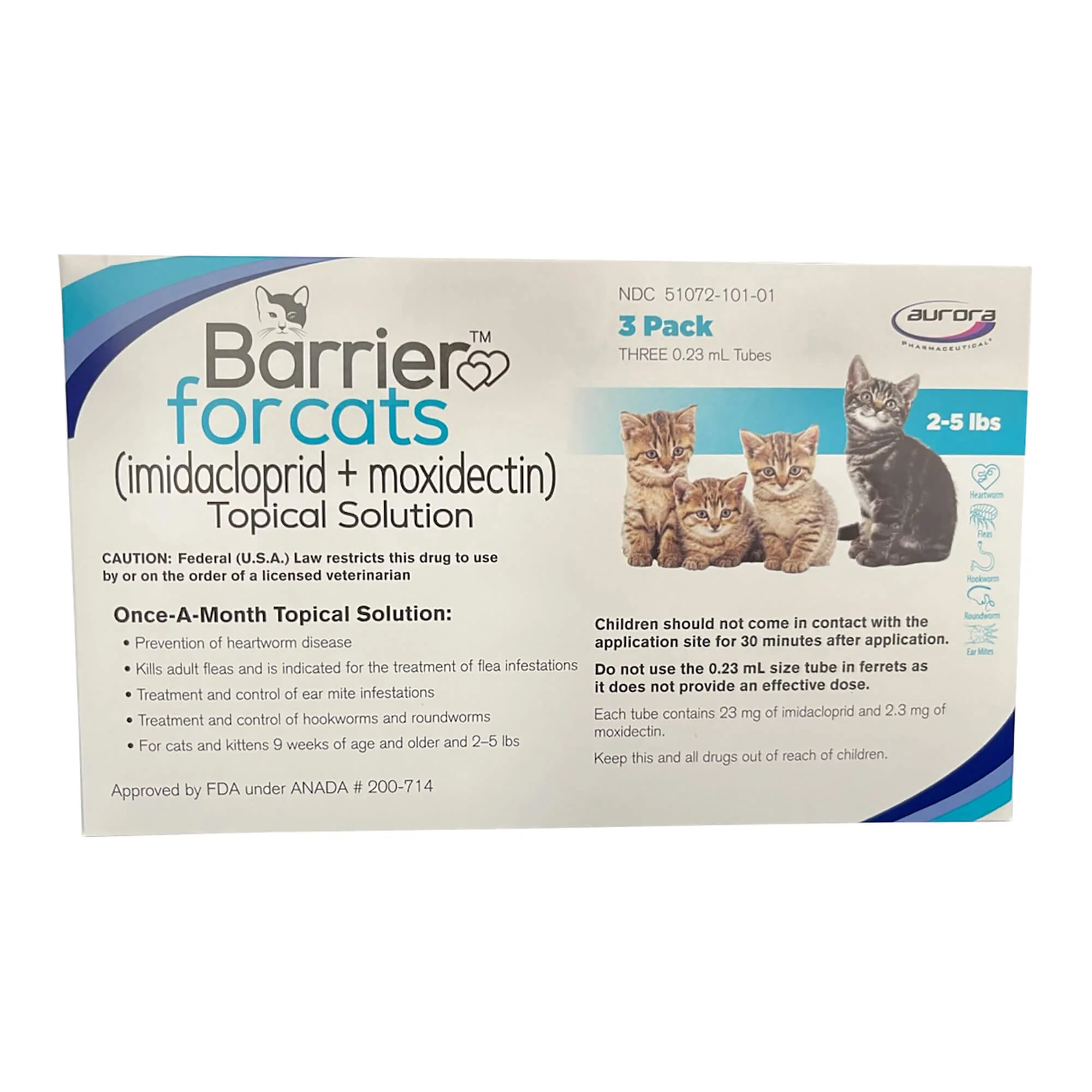 Rx Barrier (imidacloprid + moxidectin) Once-a-month Topical Solution for Cats - Image 1