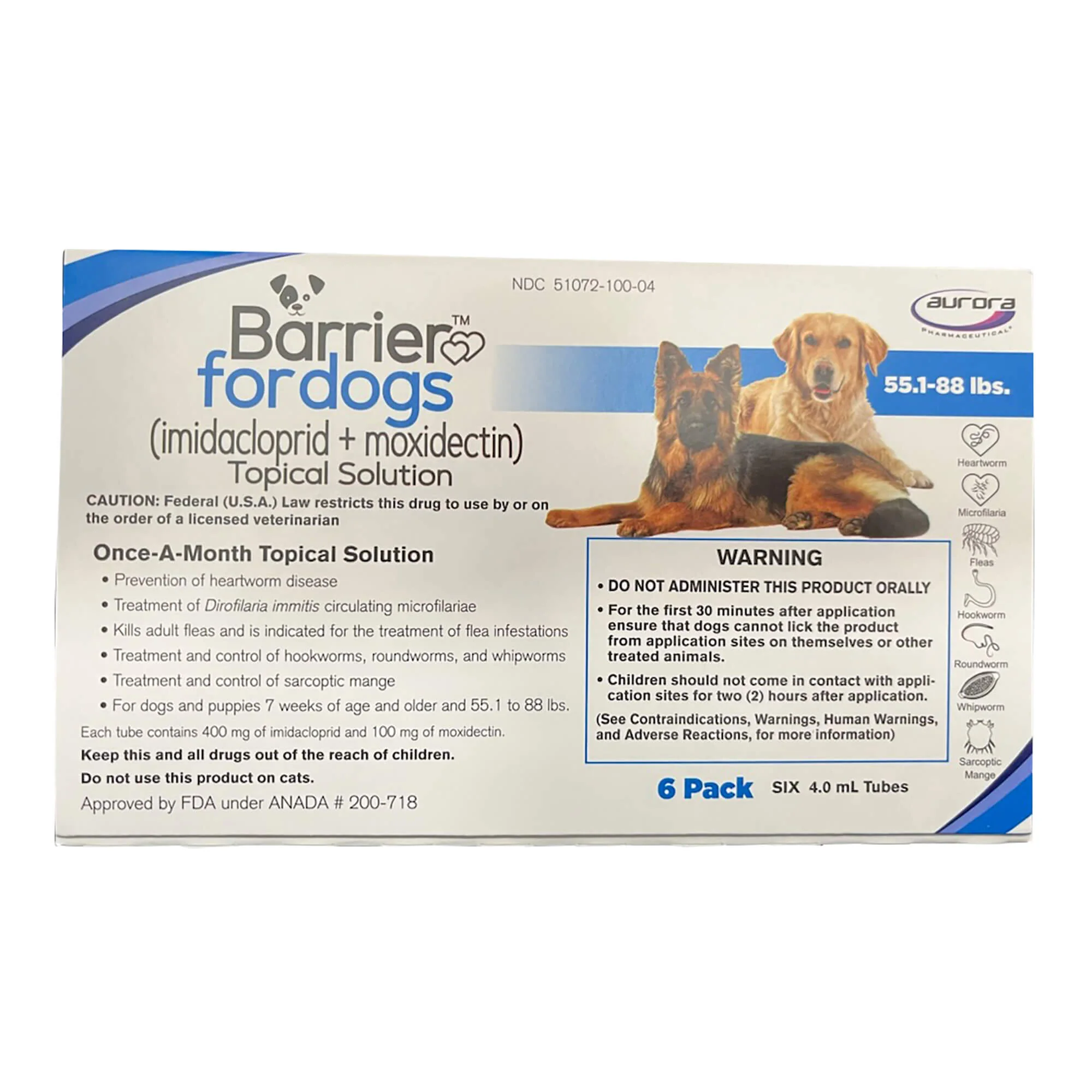 Rx Barrier (imidacloprid + moxidectin) Once-a-month Topical Solution for Dogs - Image 1