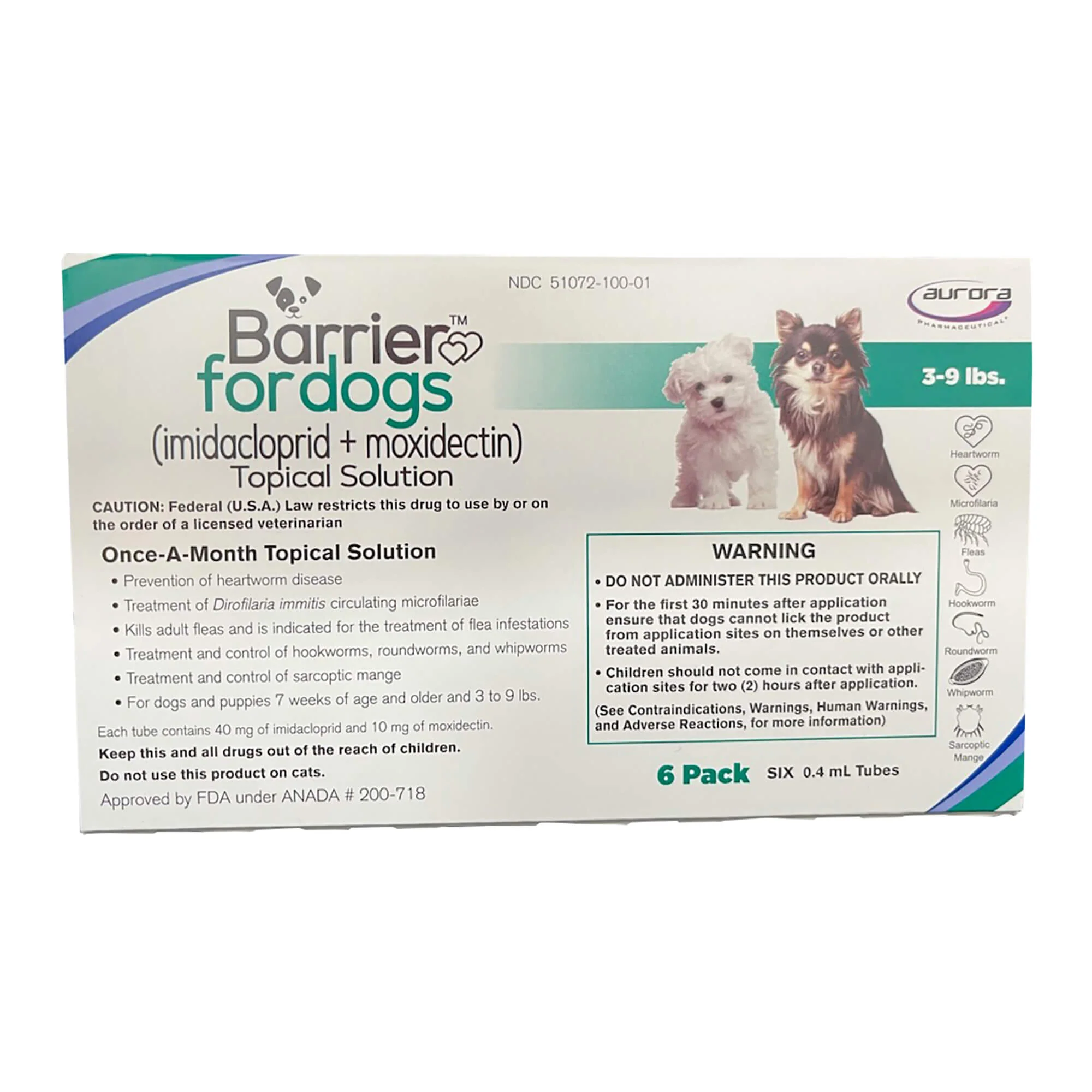 Rx Barrier (imidacloprid + moxidectin) Once-a-month Topical Solution for Dogs - Image 2