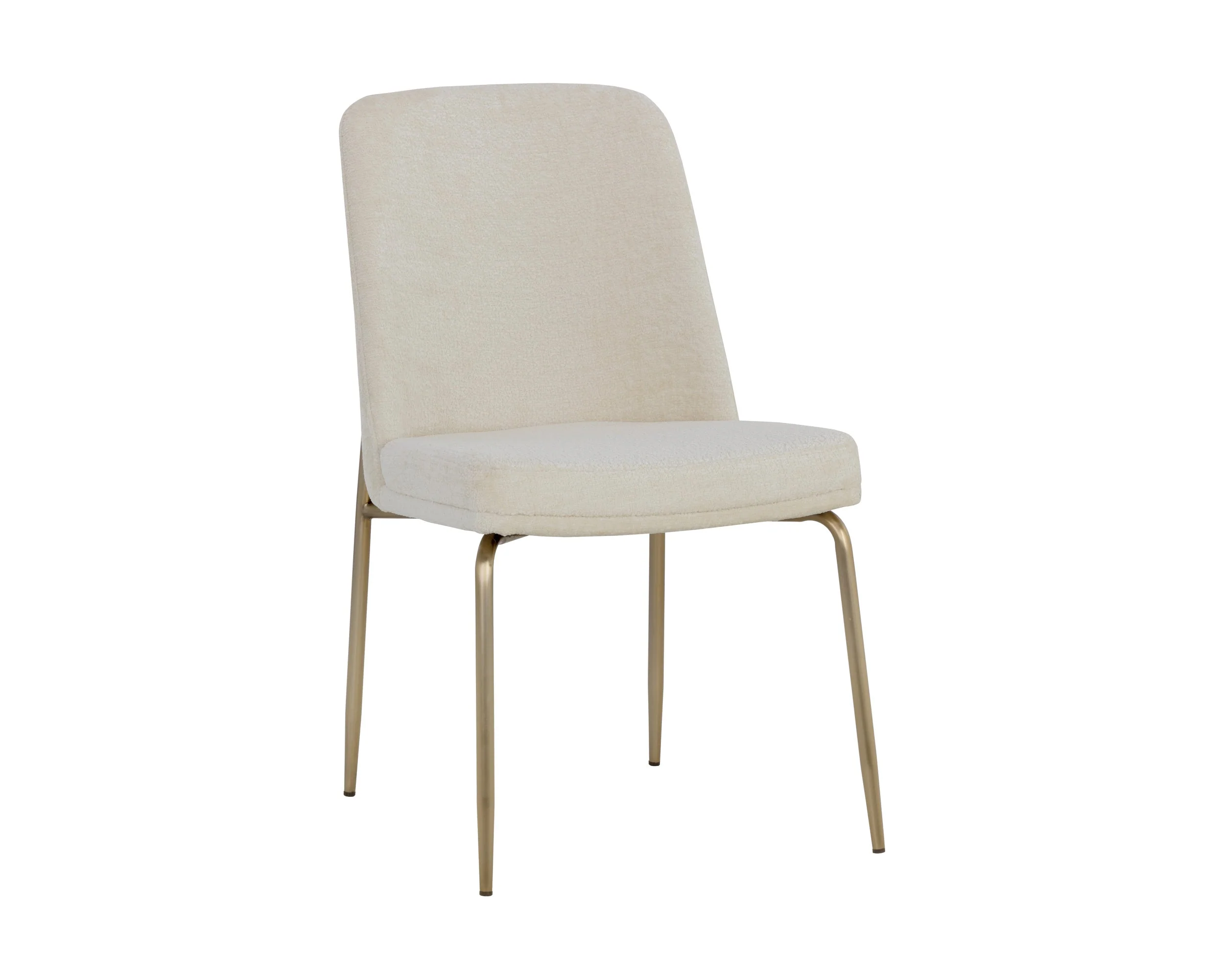 Zeke Dining Chair – Antique Brass – Bergen Ivory