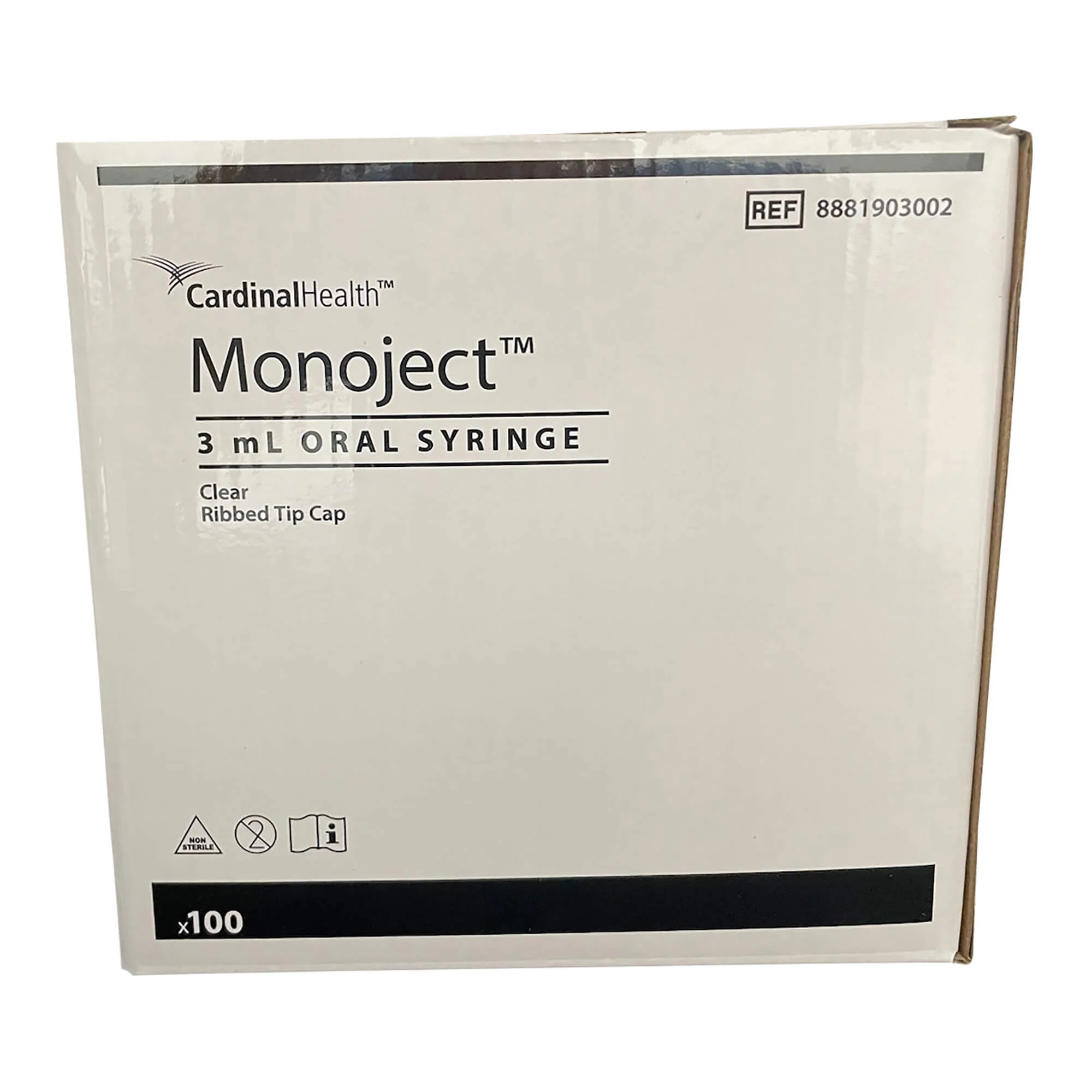 Monoject Oral Dispensing Syringe - Clear with Tip Cap, 100 ct - Image 1