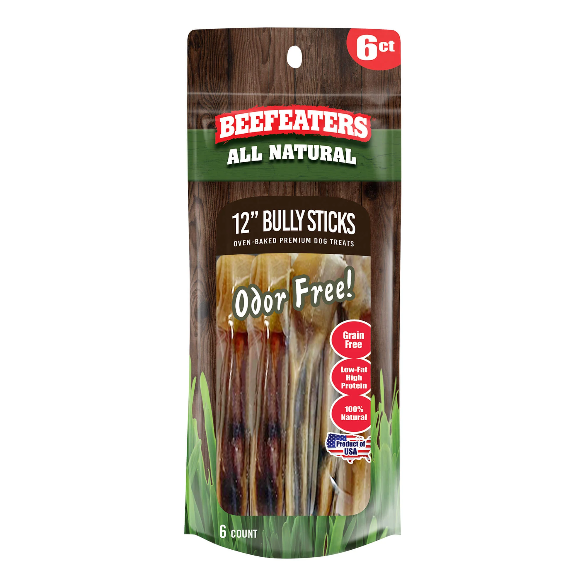 Beefeaters 12" Bully Stick, 6 ct - Image 1