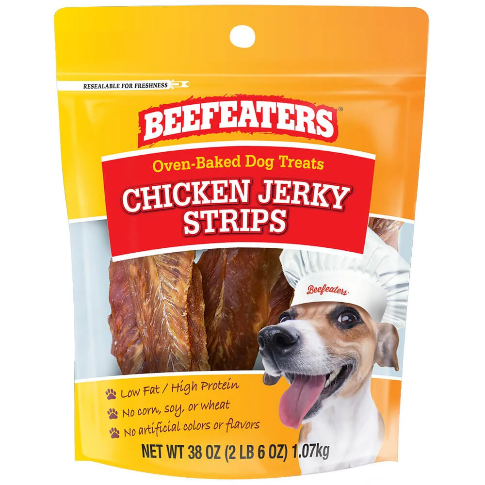 Beefeaters Chicken Jerky Strips Oven-Baked Dog Treats - Image 1