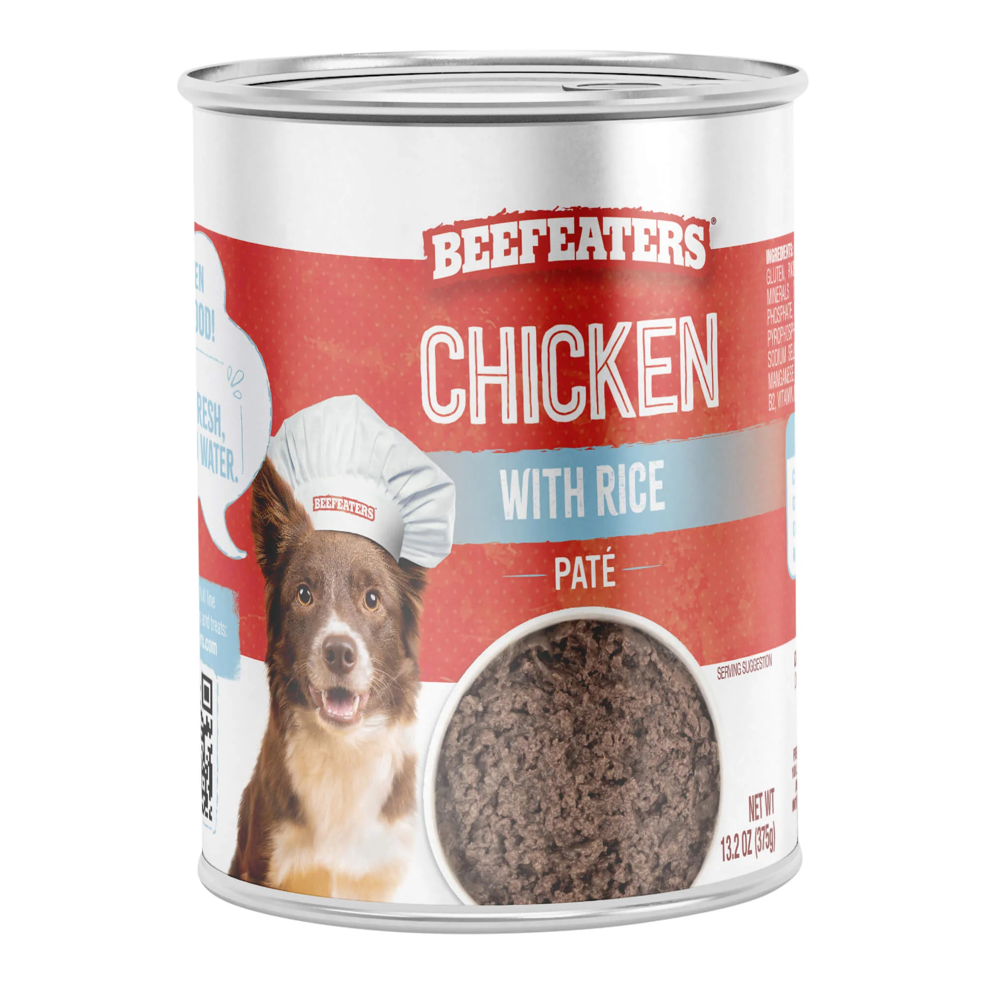 Beefeaters Chicken with Rice Pate Dog Food, 13.2 oz, Case of 12 - Image 1