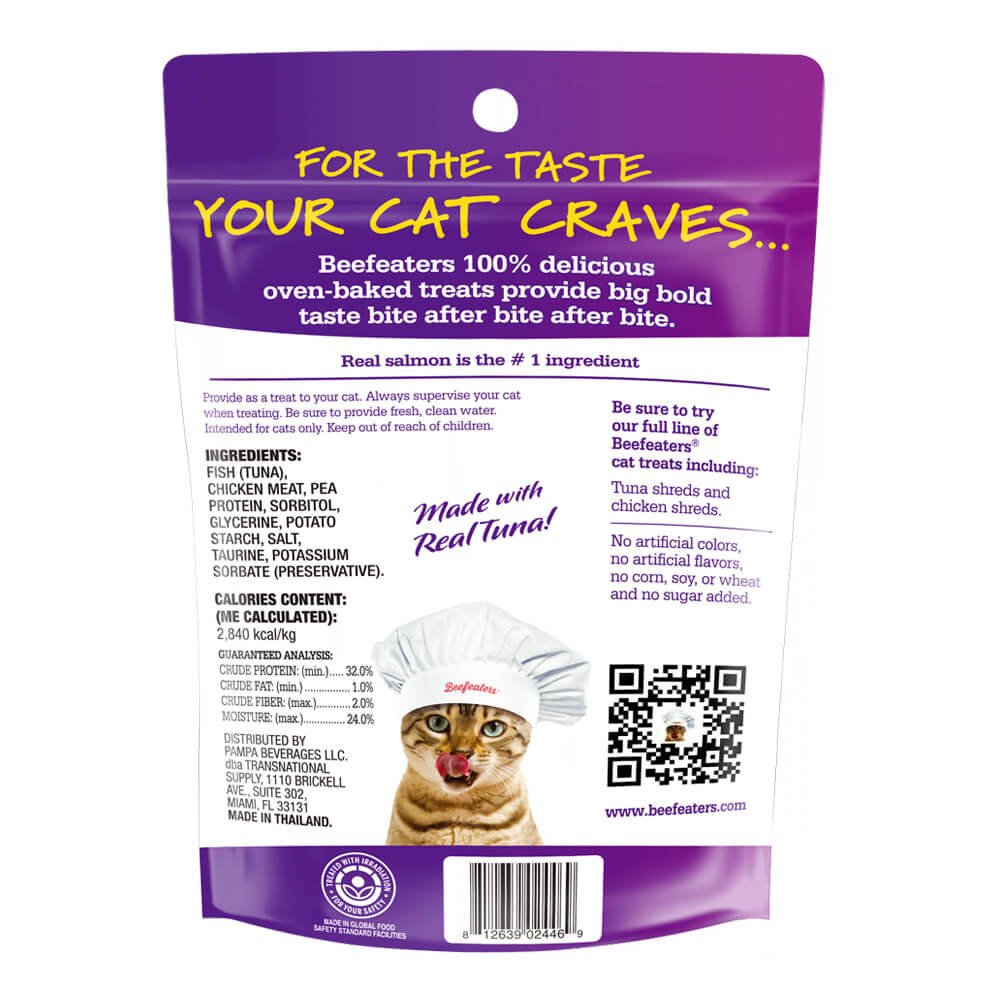 Beefeaters Oven-Baked Cat Treats – Tuna, Salmon & Chicken Fillet Shreds - Image 2